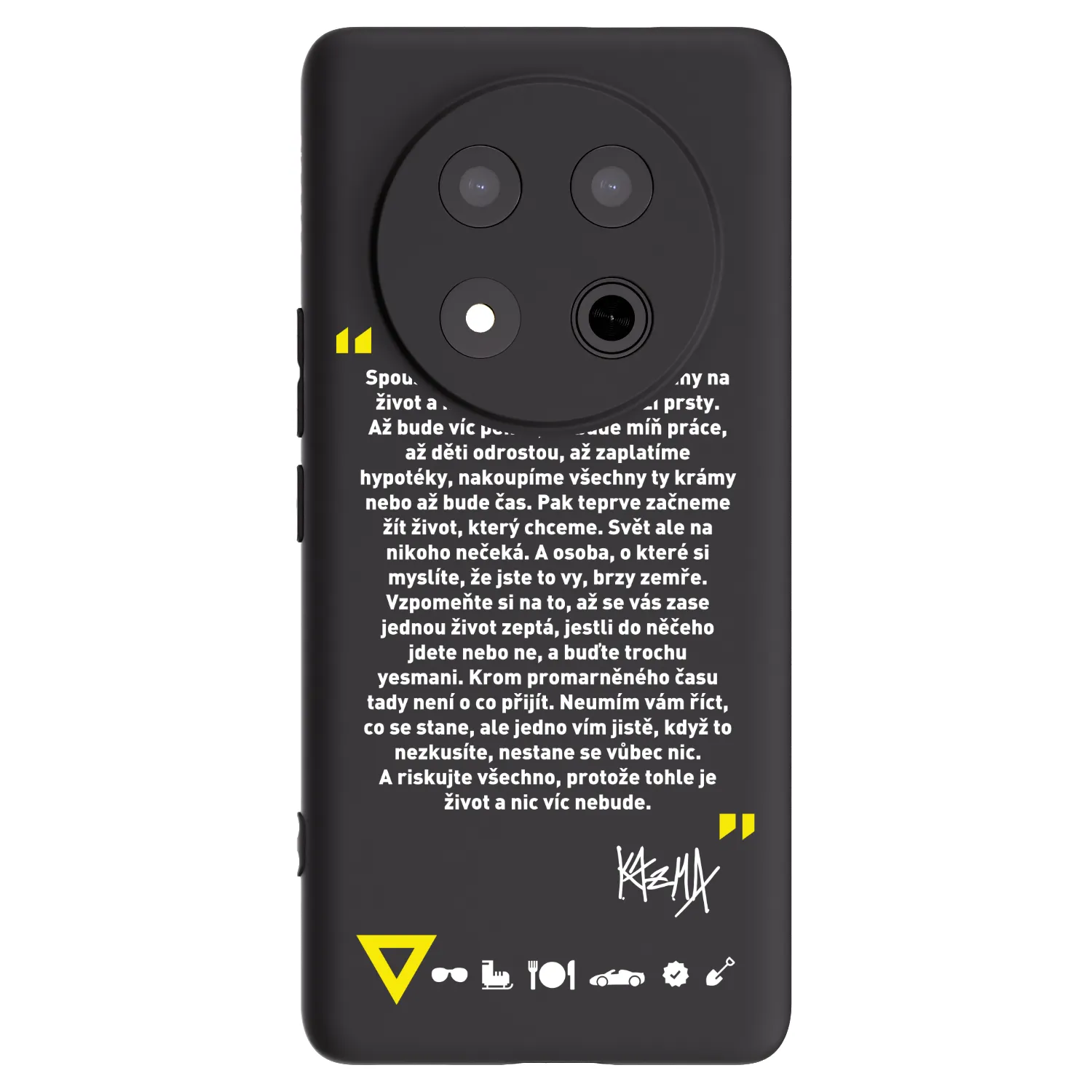 Picasee silikonový černý obal pro Honor Magic7 Lite 5G - Kazma - BUĎTE TROCHU YESMANI