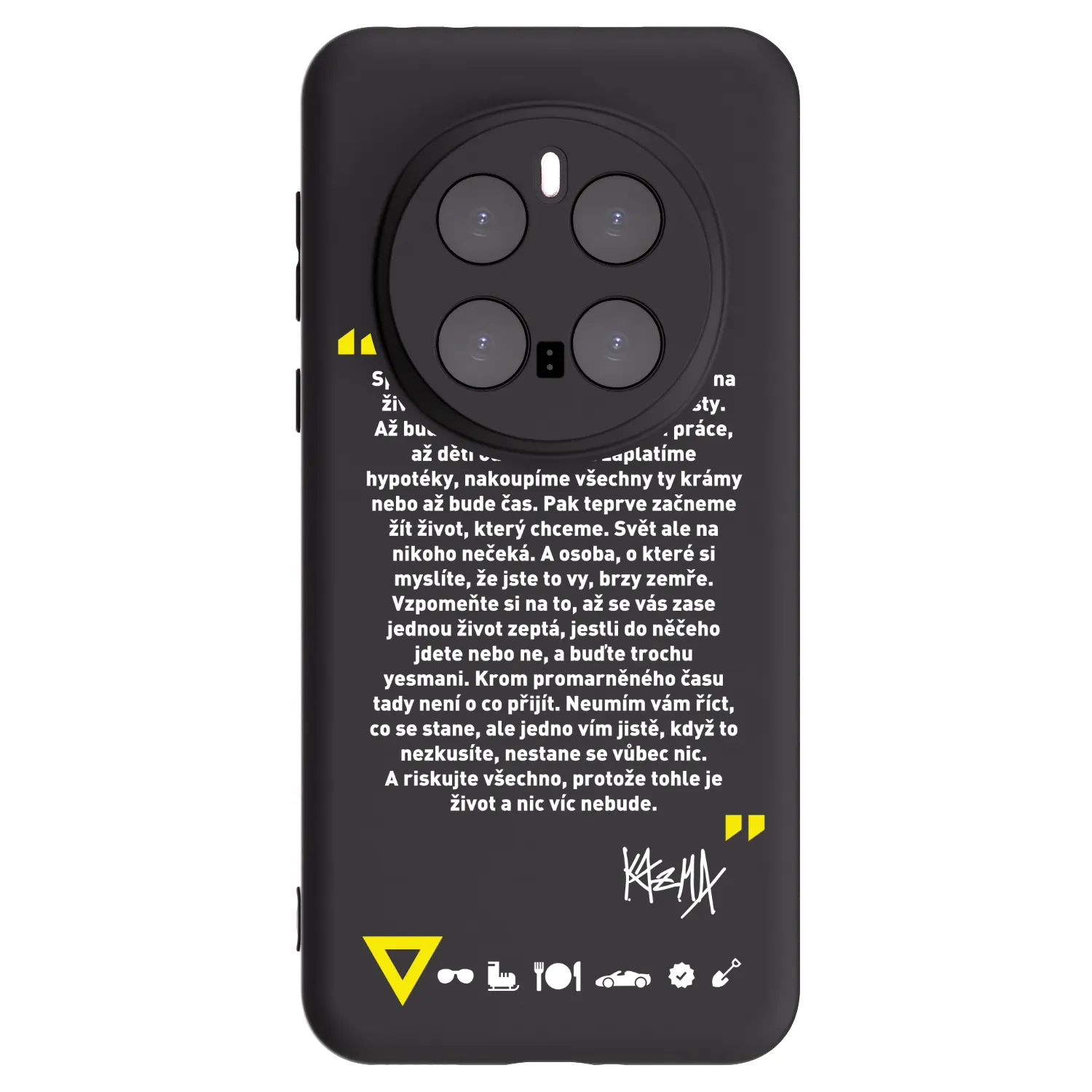 Picasee silikonový černý obal pro Honor Magic7 Pro 5G - Kazma - BUĎTE TROCHU YESMANI