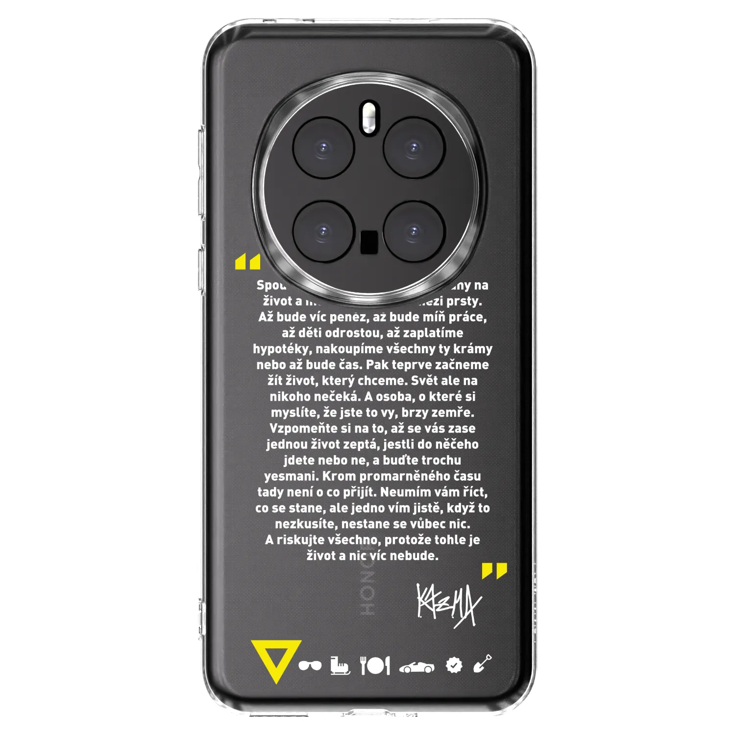 Picasee silikonový průhledný obal pro Honor Magic7 Pro 5G - Kazma - BUĎTE TROCHU YESMANI