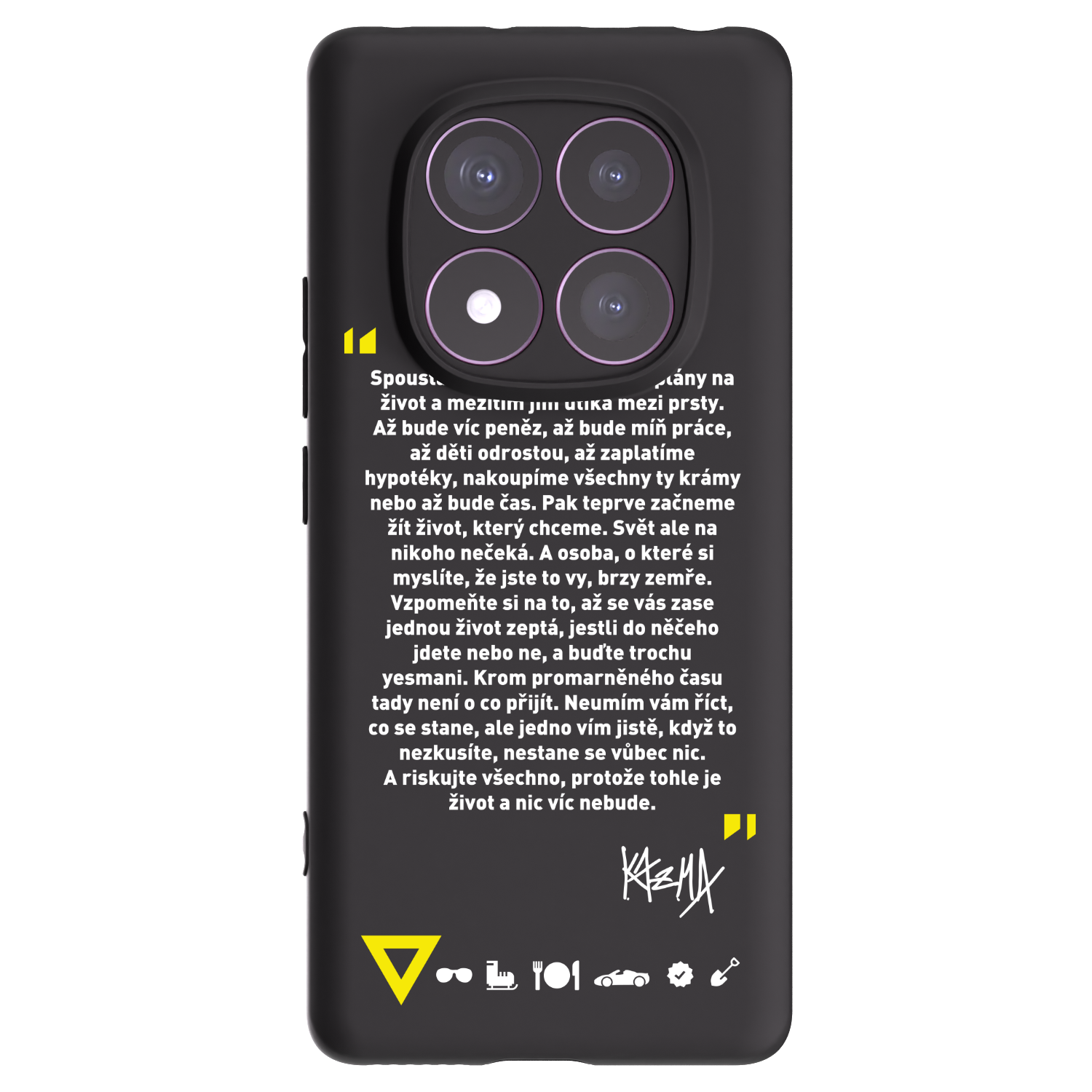 Picasee silikonový černý obal pro Xiaomi Redmi Note 14 Pro 4G - Kazma - BUĎTE TROCHU YESMANI
