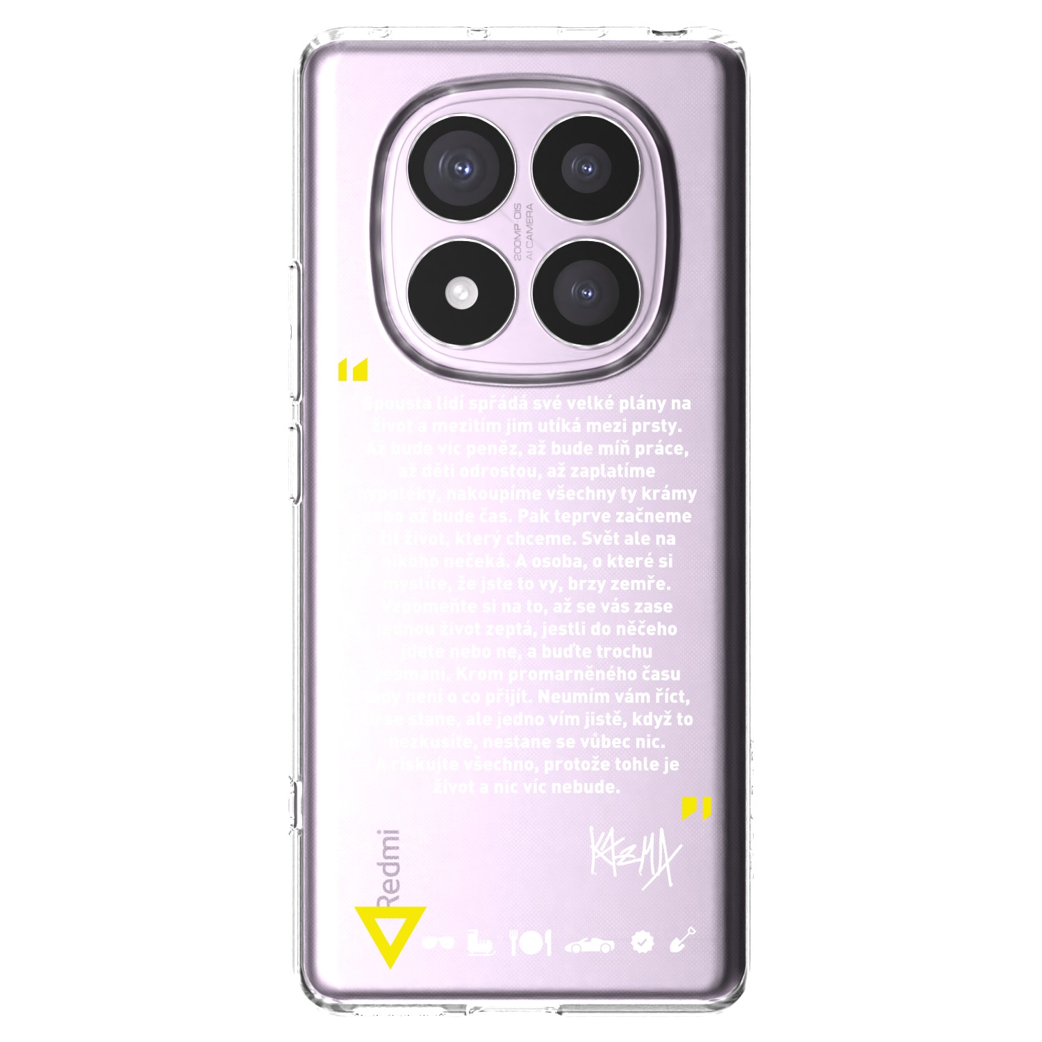 Picasee silikonový průhledný obal pro Xiaomi Redmi Note 14 Pro 4G - Kazma - BUĎTE TROCHU YESMANI