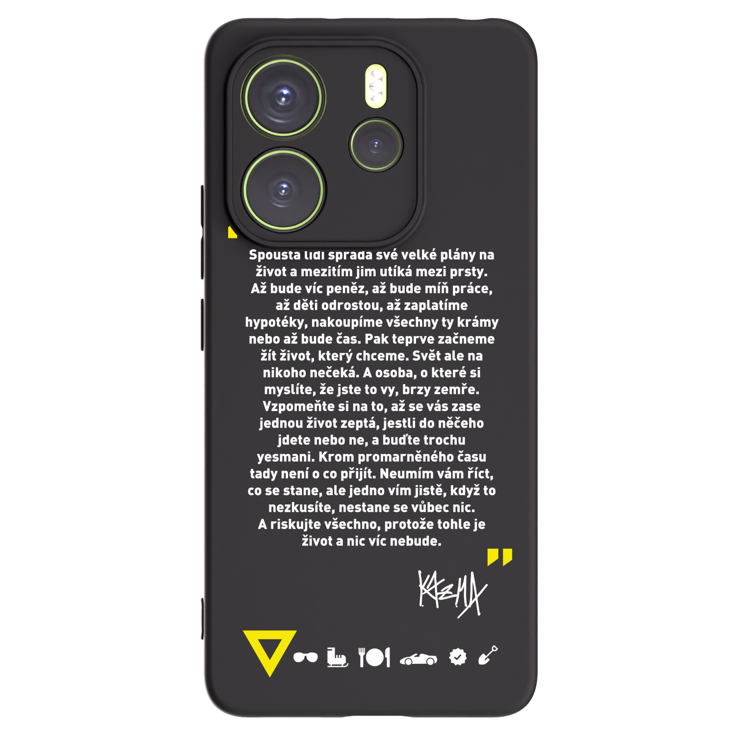 Picasee silikonový černý obal pro Xiaomi Redmi Note 14 4G - Kazma - BUĎTE TROCHU YESMANI