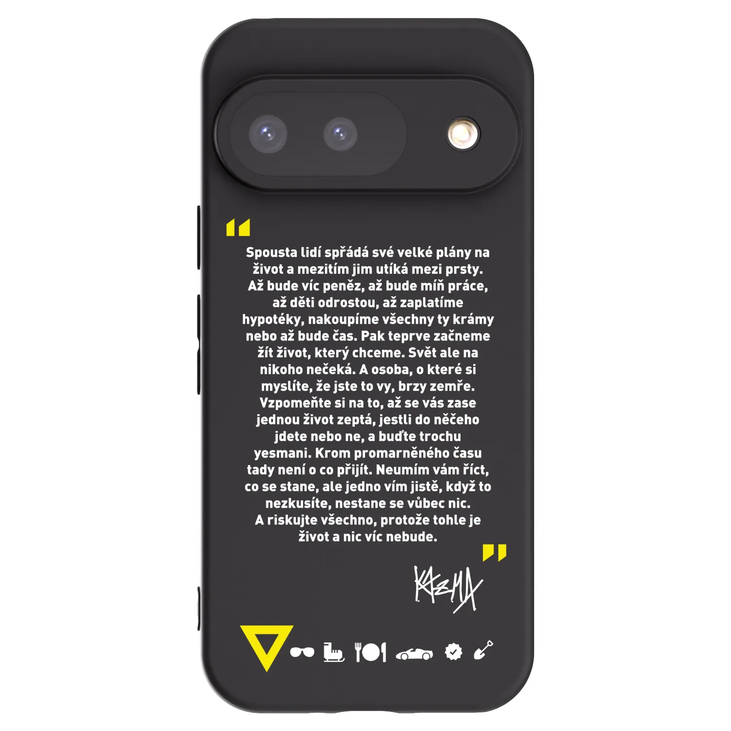 Picasee silikonový černý obal pro Google Pixel 9 - Kazma - BUĎTE TROCHU YESMANI