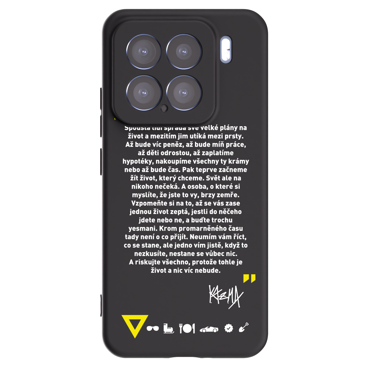 Picasee silikonový černý obal pro Xiaomi 15 - Kazma - BUĎTE TROCHU YESMANI