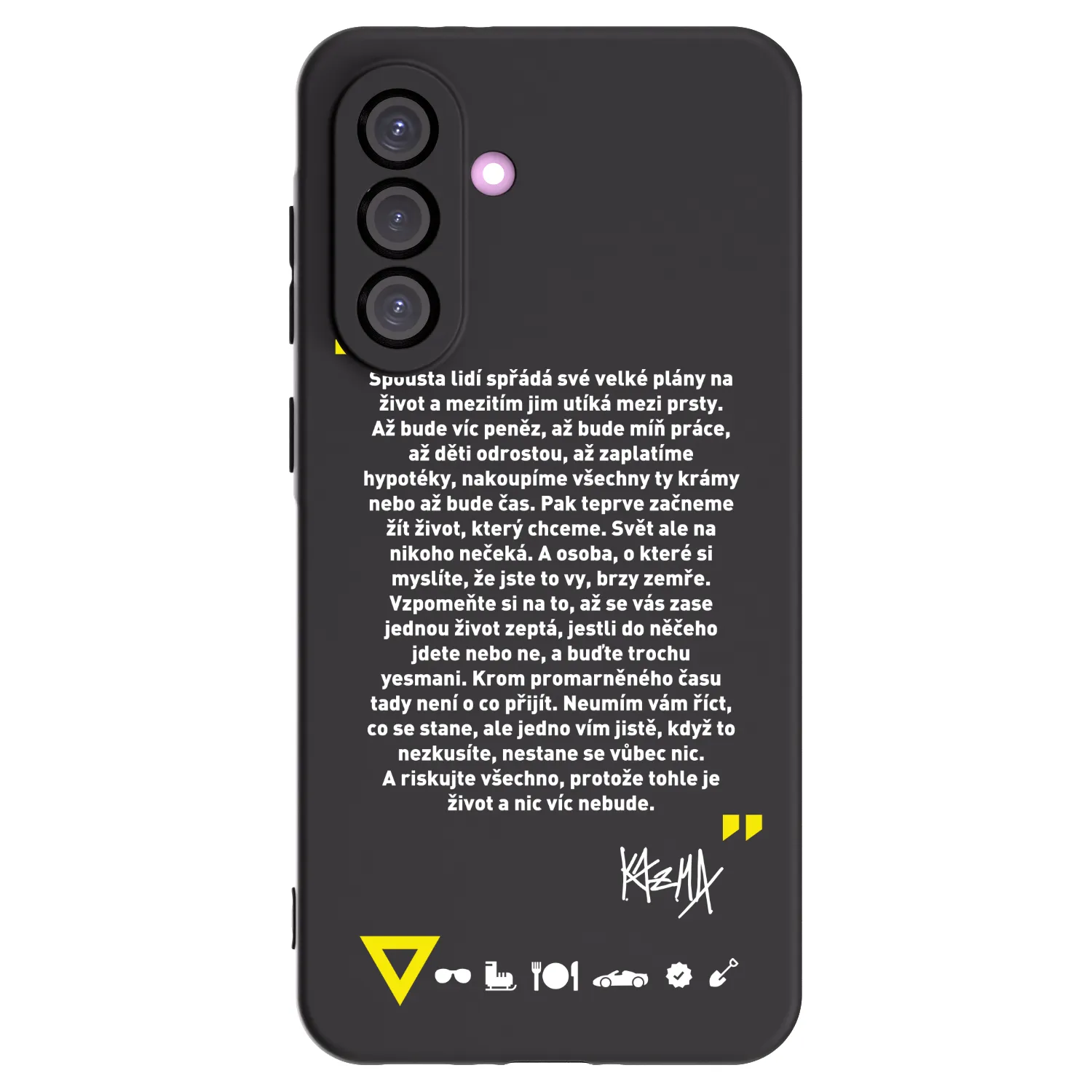 Picasee silikonový černý obal pro Samsung Galaxy A56 5G A566B - Kazma - BUĎTE TROCHU YESMANI