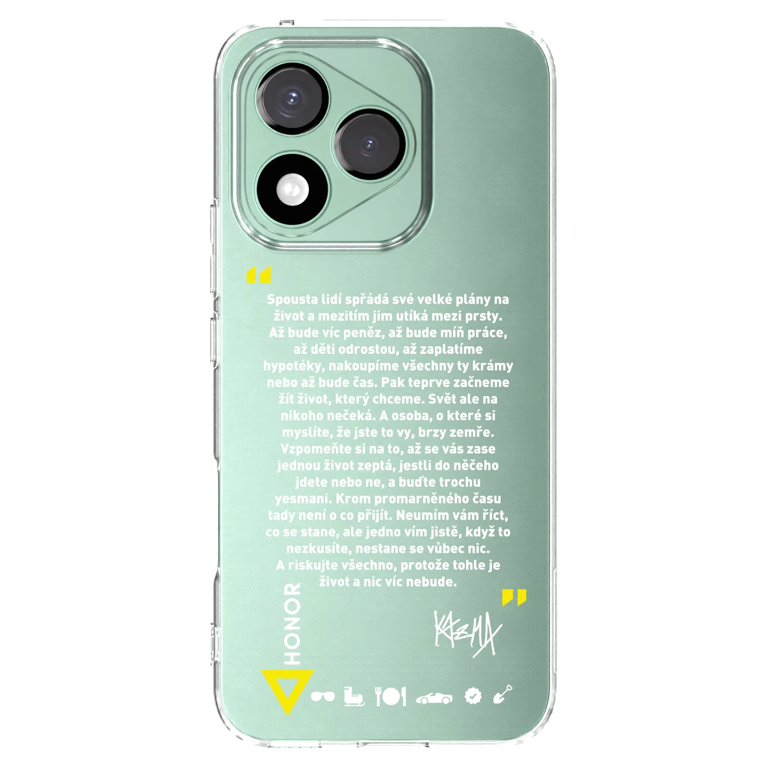 Picasee silikonový průhledný obal pro Honor 400 Lite 5G - Kazma - BUĎTE TROCHU YESMANI