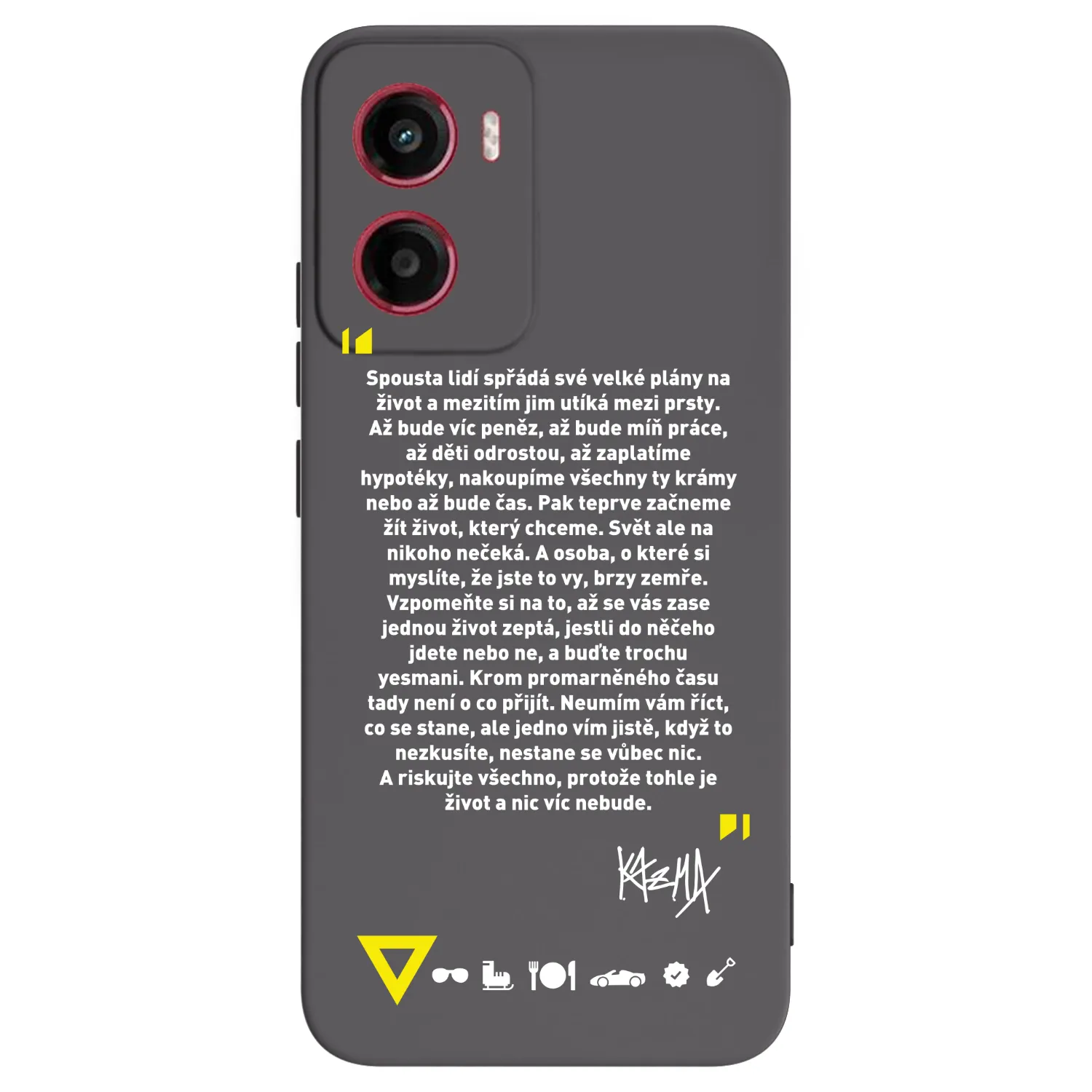 Picasee silikonový černý obal pro Motorola Moto G05 - Kazma - BUĎTE TROCHU YESMANI