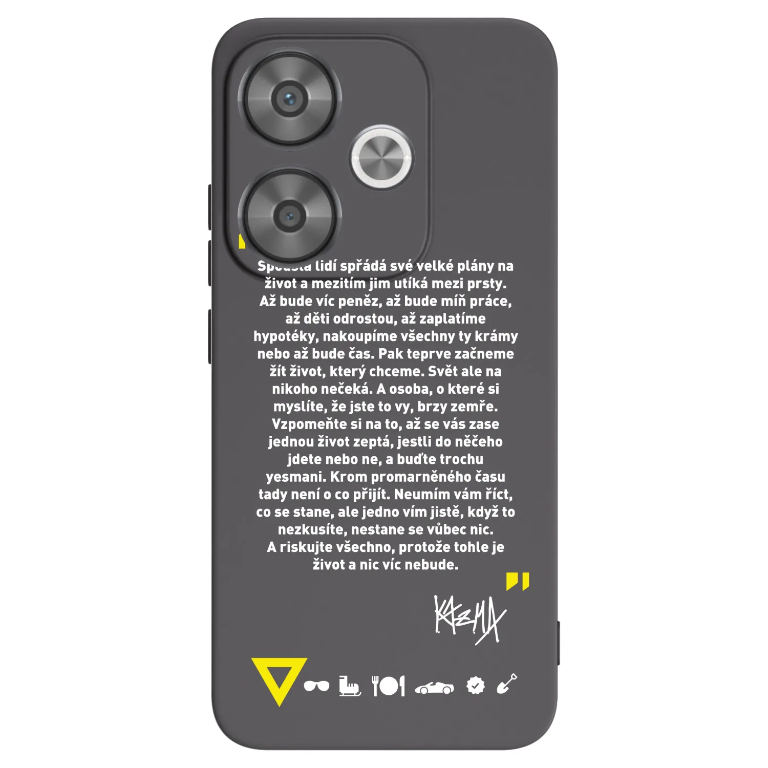 Picasee silikonový černý obal pro Xiaomi Poco F6 - Kazma - BUĎTE TROCHU YESMANI
