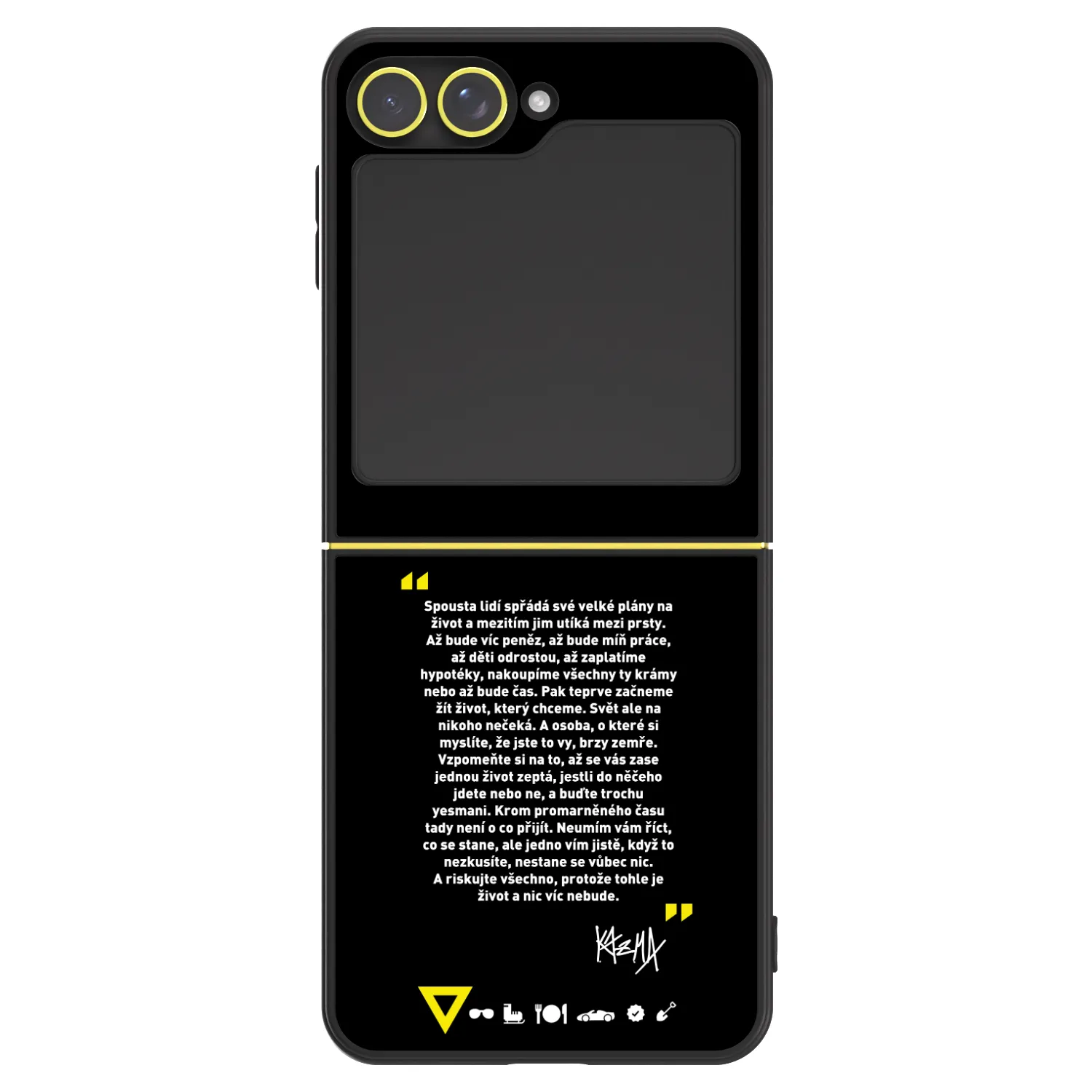 Picasee ULTIMATE CASE pro Samsung Galaxy Z Flip5 5G - Kazma - BUĎTE TROCHU YESMANI