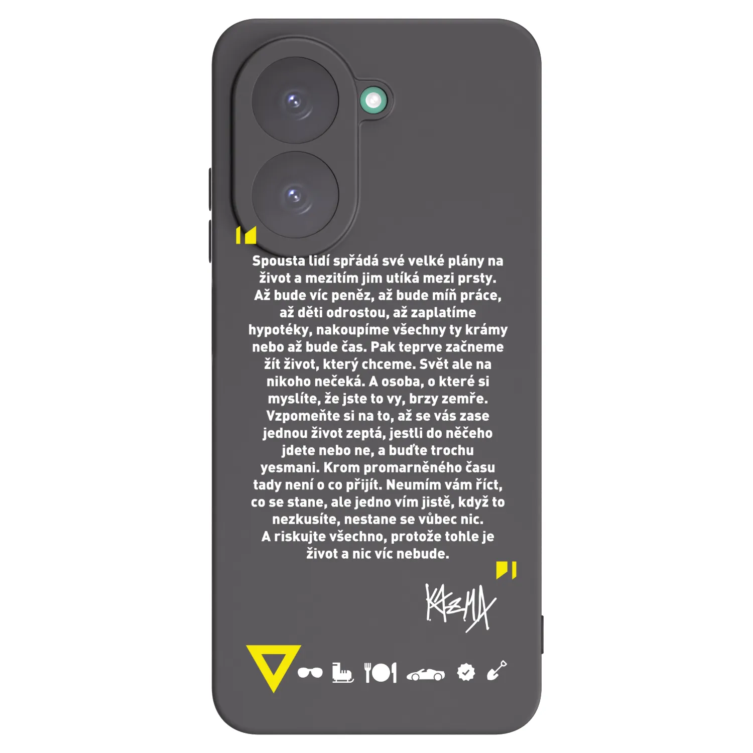 Picasee silikonový černý obal pro Xiaomi Redmi A5 - Kazma - BUĎTE TROCHU YESMANI