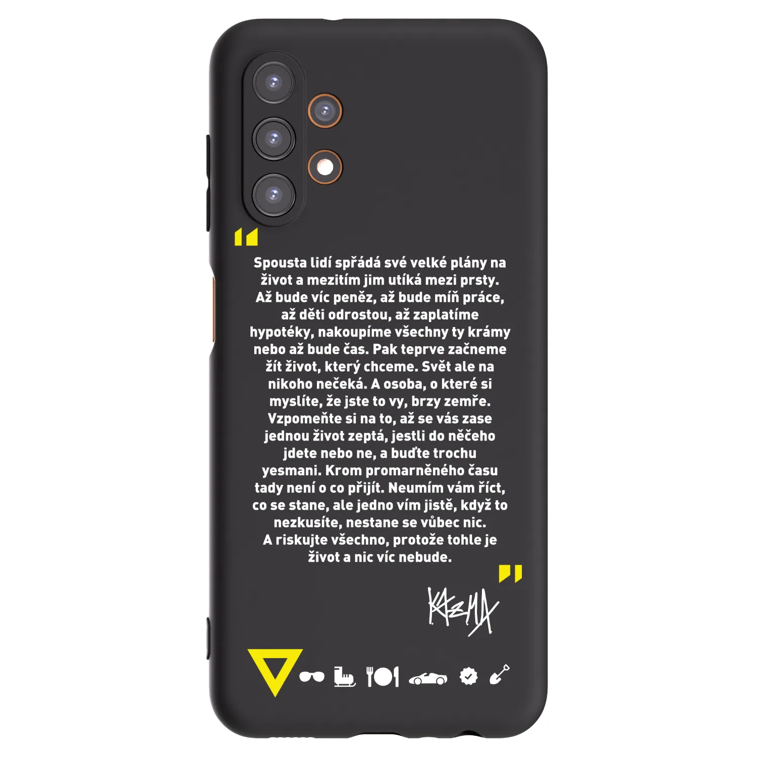 Picasee silikonový černý obal pro Samsung Galaxy A13 5G - Kazma - BUĎTE TROCHU YESMANI