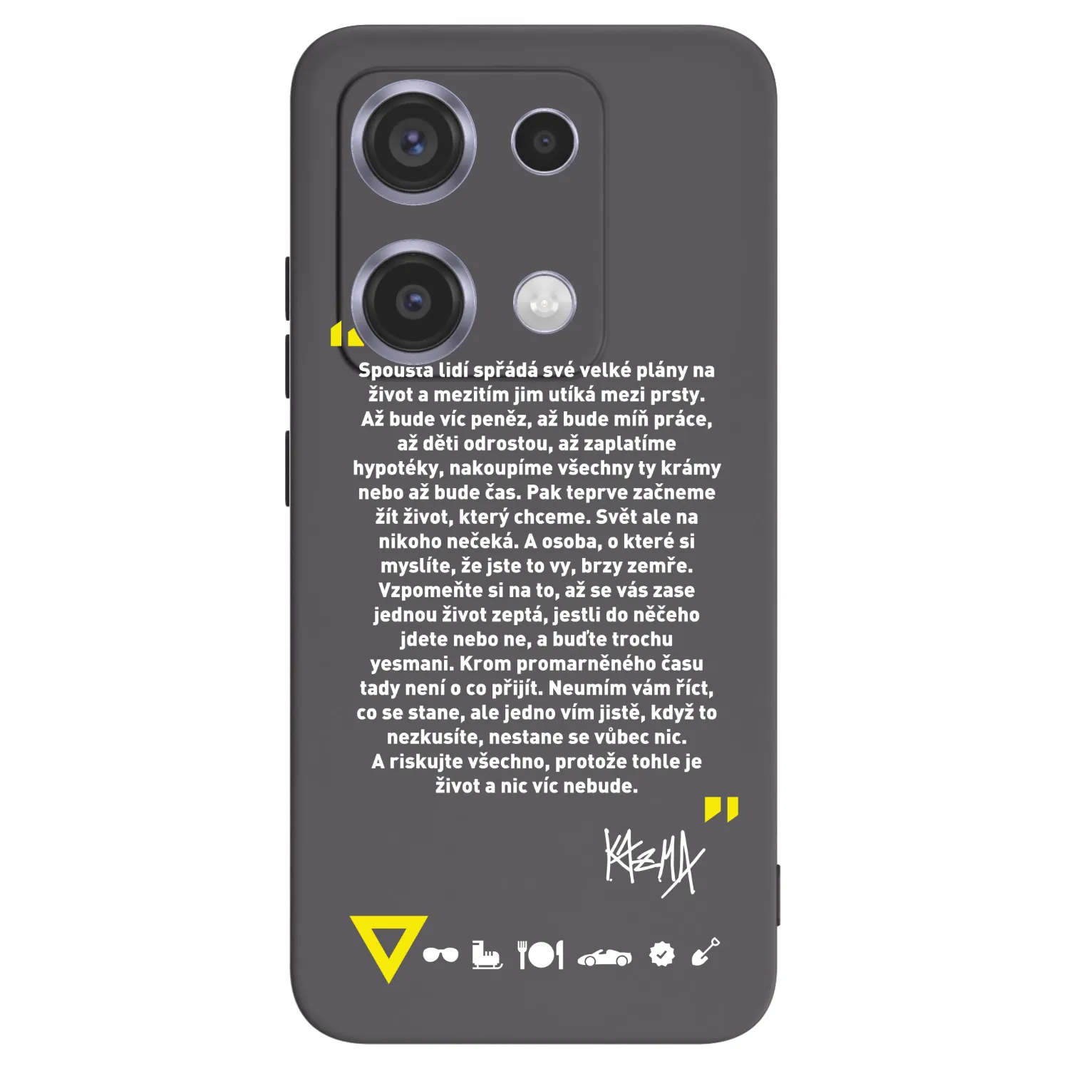 Picasee silikonový černý obal pro Xiaomi Redmi Note 14S - Kazma - BUĎTE TROCHU YESMANI