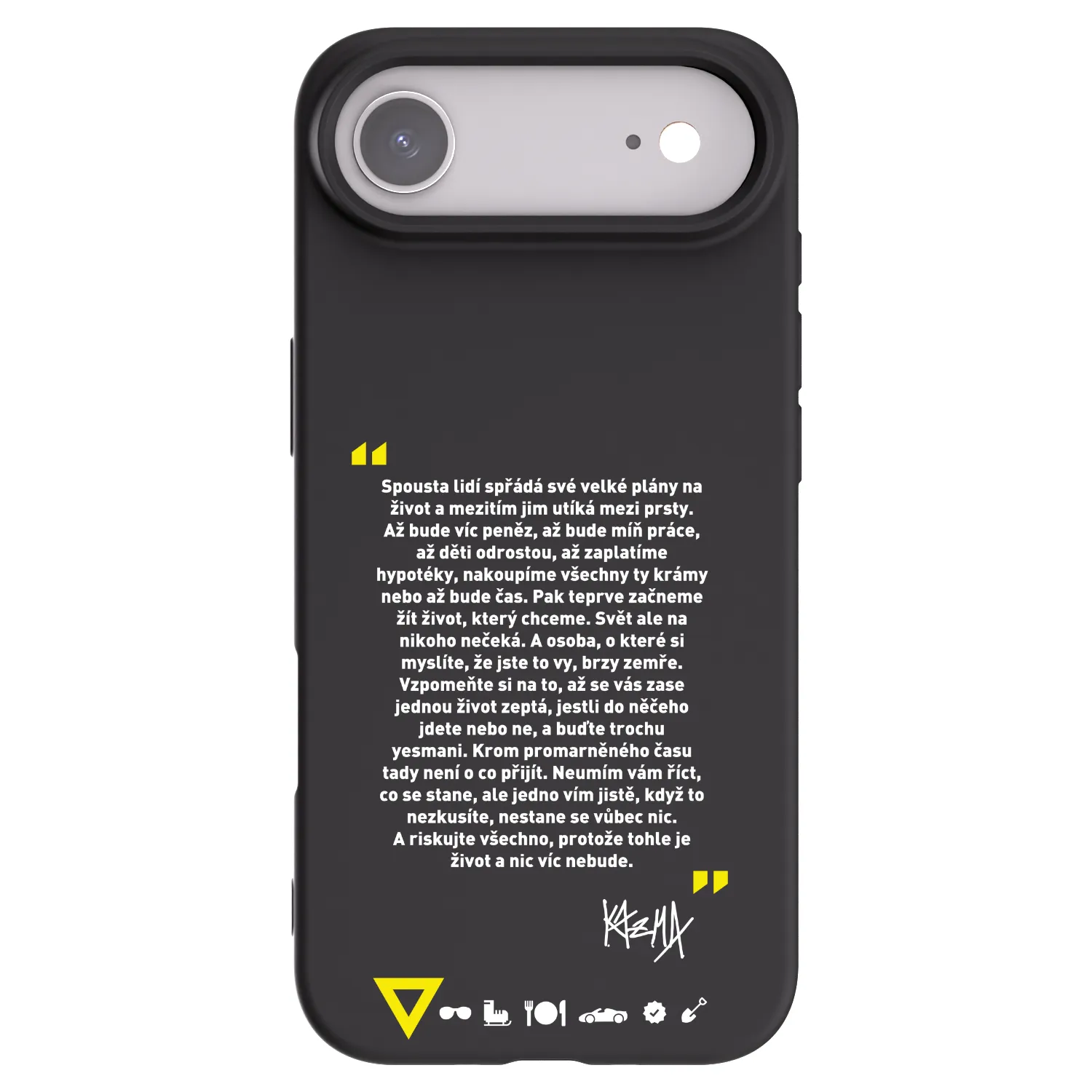 Picasee silikonový černý obal pro Apple iPhone Air - Kazma - BUĎTE TROCHU YESMANI