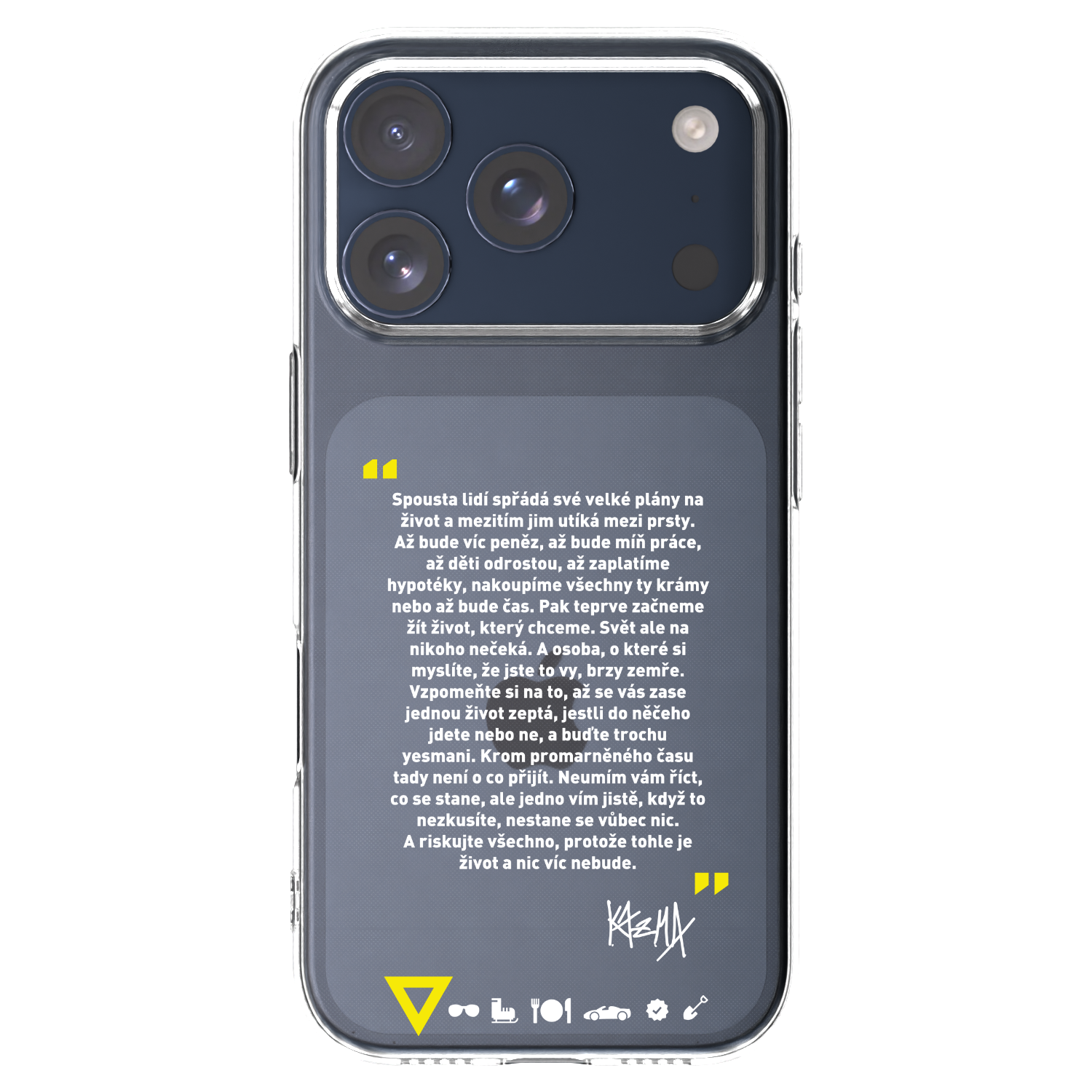 Picasee silikonový průhledný obal pro Apple iPhone 17 Pro - Kazma - BUĎTE TROCHU YESMANI