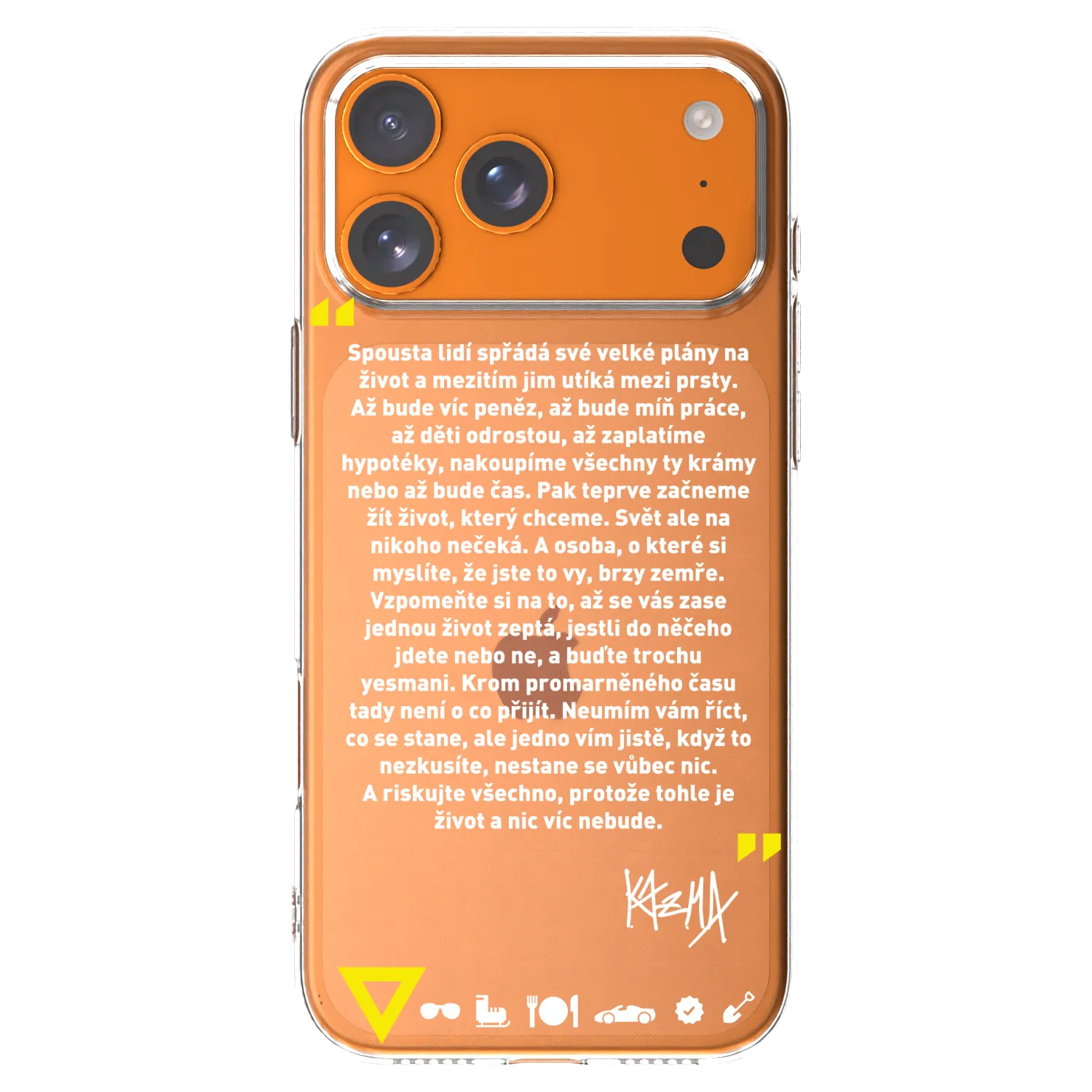 Picasee silikonový průhledný obal pro Apple iPhone 17 Pro Max - Kazma - BUĎTE TROCHU YESMANI