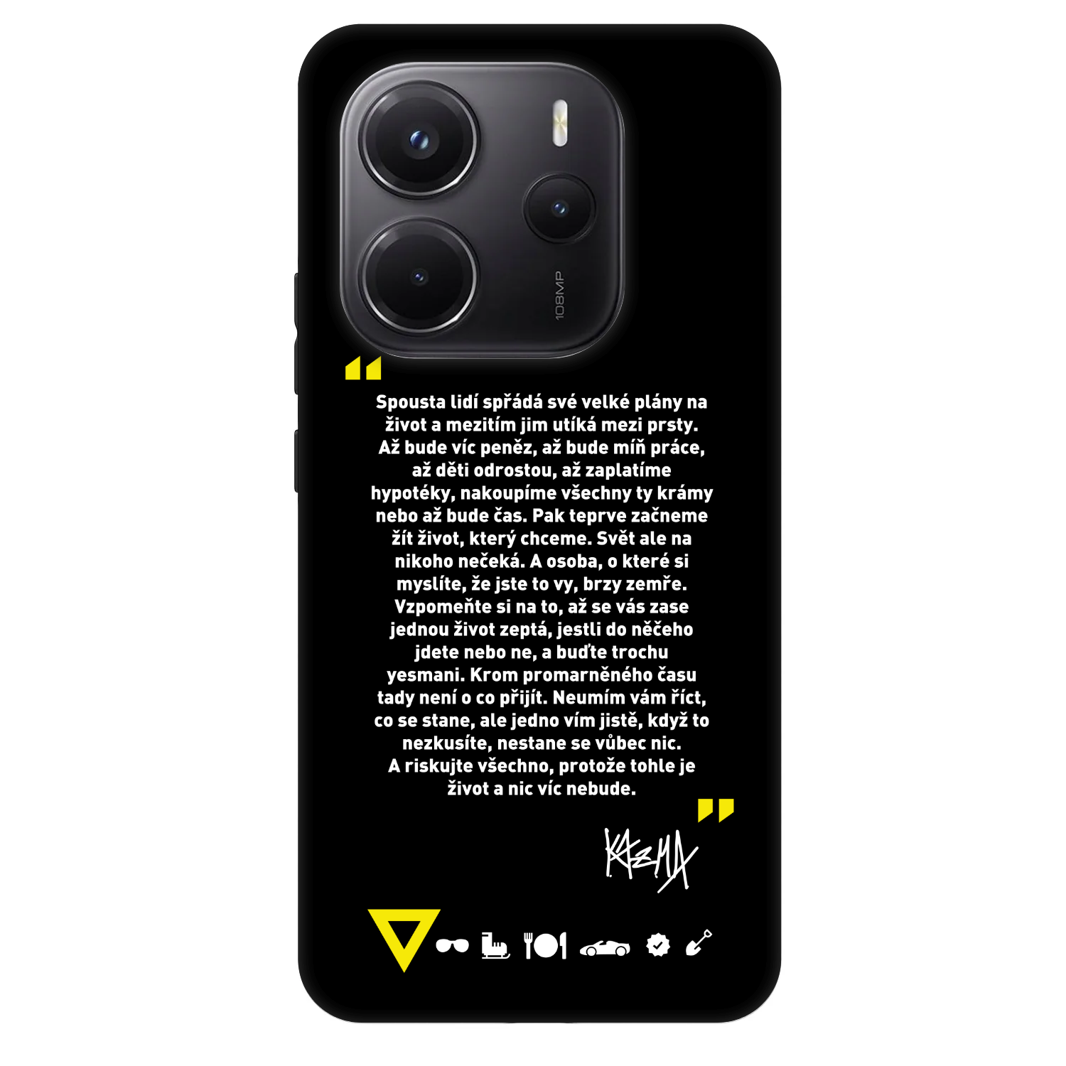 Picasee Fashion Case pro Xiaomi Redmi Note 14 5G - Kazma - BUĎTE TROCHU YESMANI