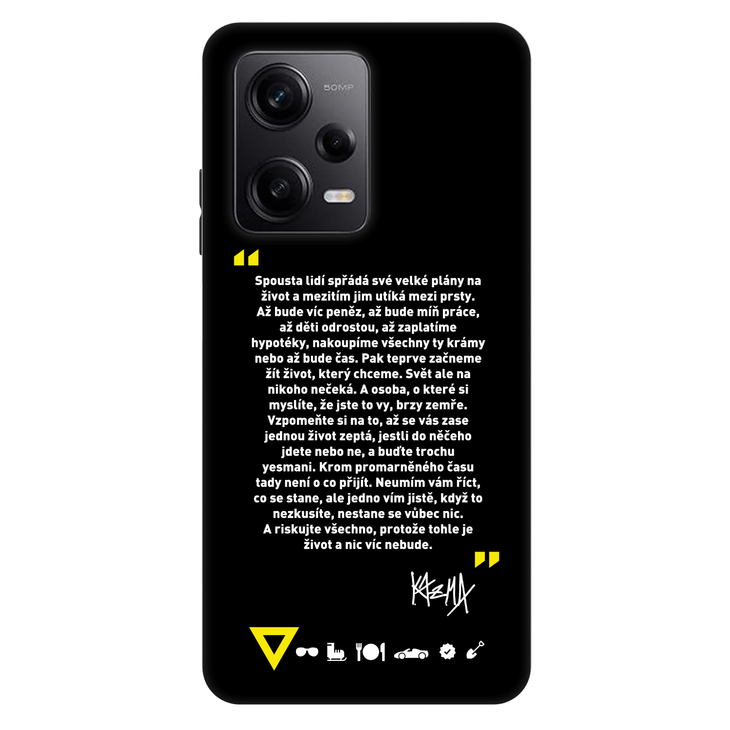 Picasee Fashion Case pro Xiaomi Redmi Note 12 Pro 5G - Kazma - BUĎTE TROCHU YESMANI