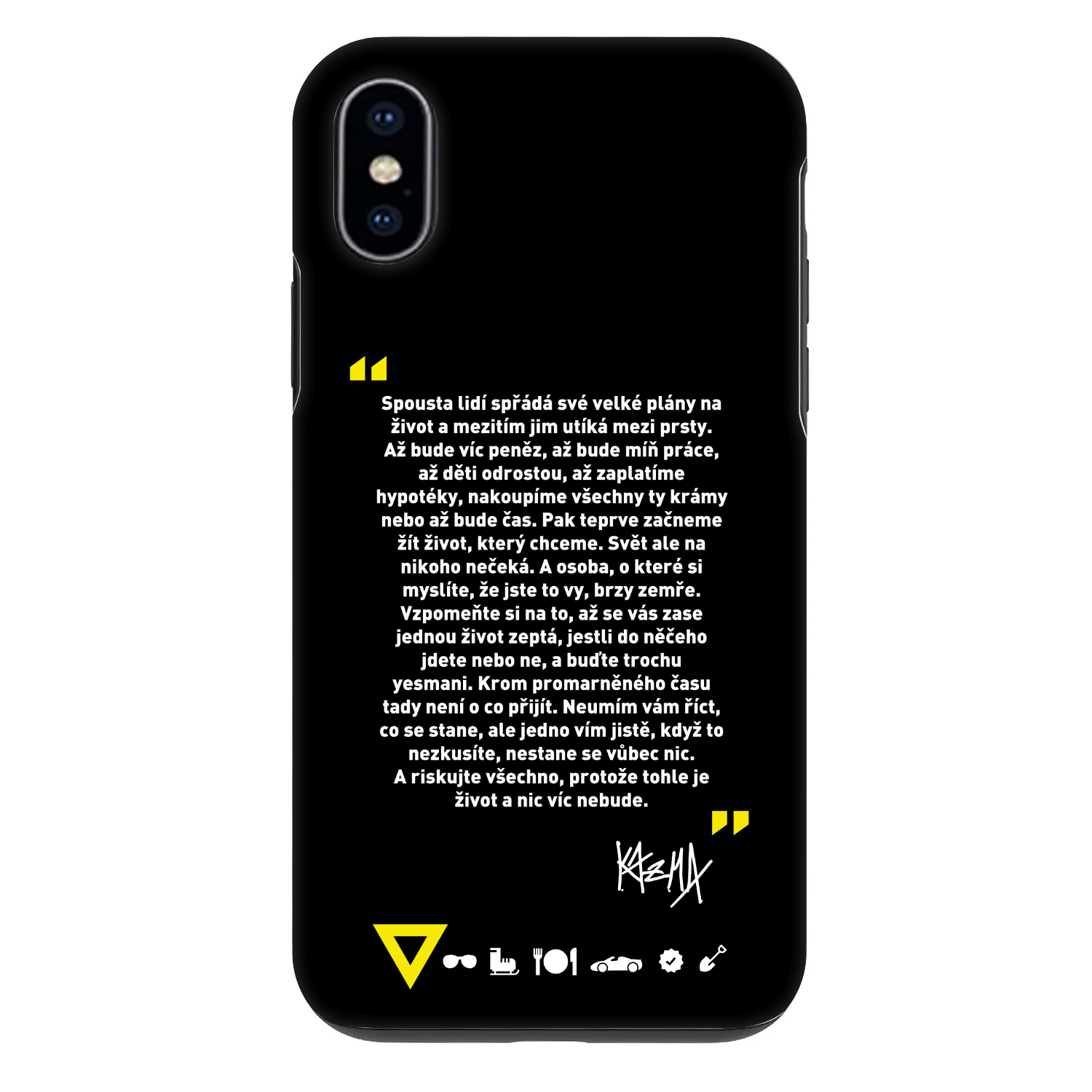 Picasee Fashion Case pro Apple iPhone X/XS - Kazma - BUĎTE TROCHU YESMANI