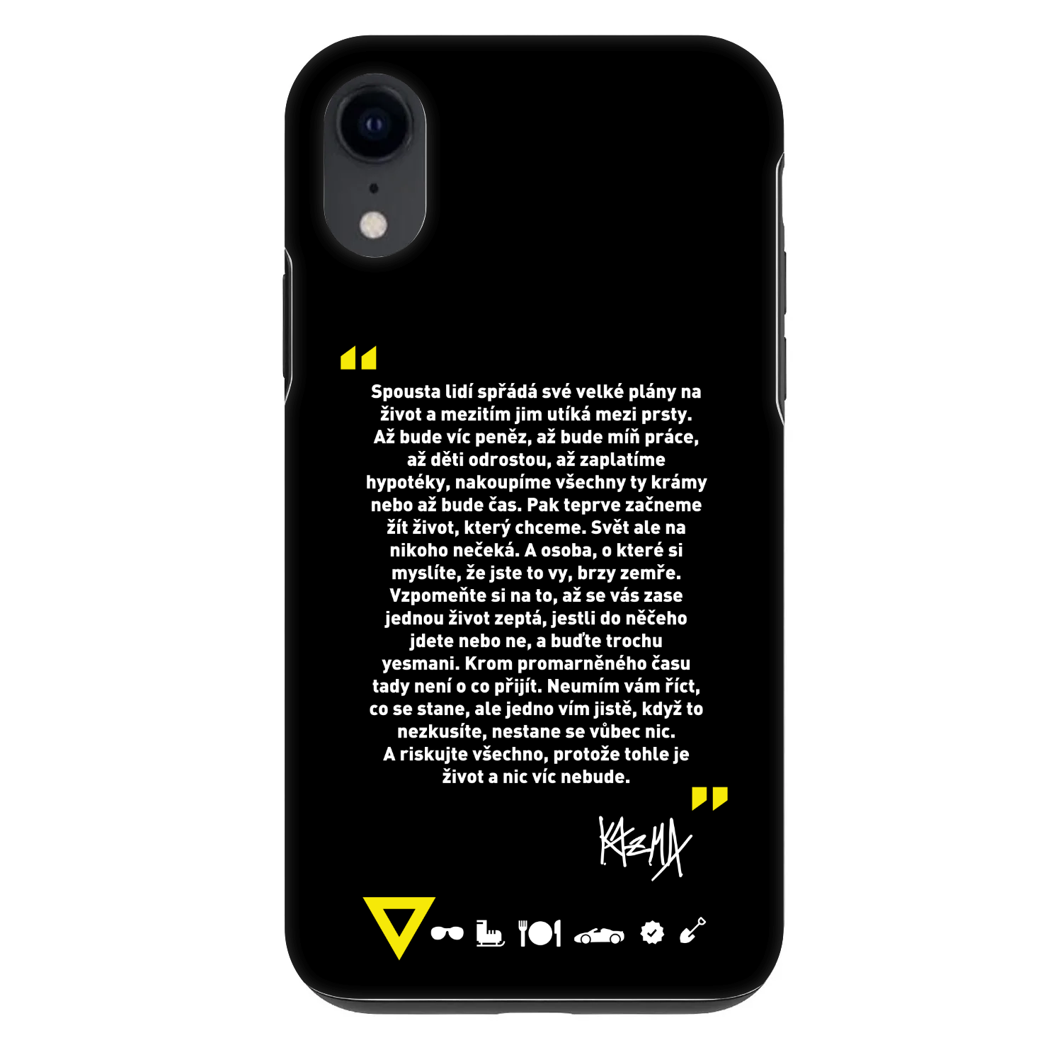 Picasee Fashion Case pro Apple iPhone XR - Kazma - BUĎTE TROCHU YESMANI