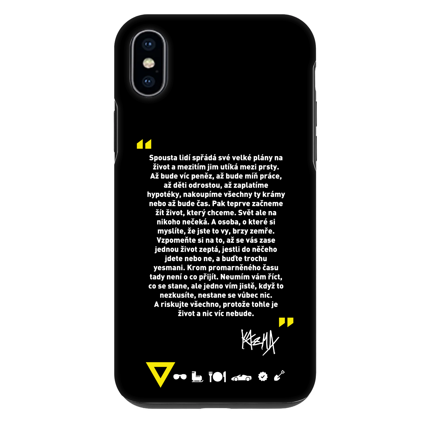 Picasee Fashion Case pro Apple iPhone XS Max - Kazma - BUĎTE TROCHU YESMANI