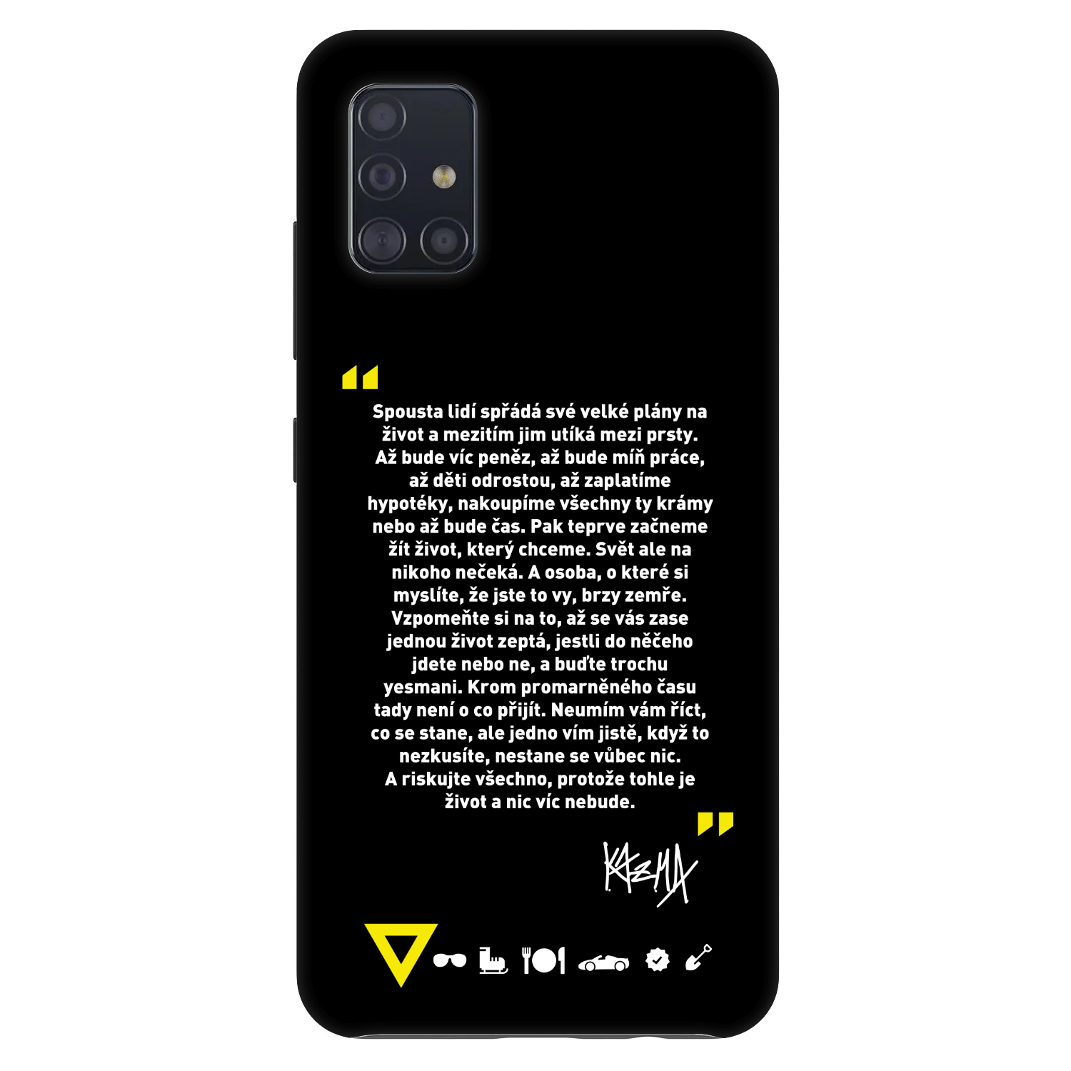 Picasee Fashion Case pro Samsung Galaxy A51 A515F - Kazma - BUĎTE TROCHU YESMANI