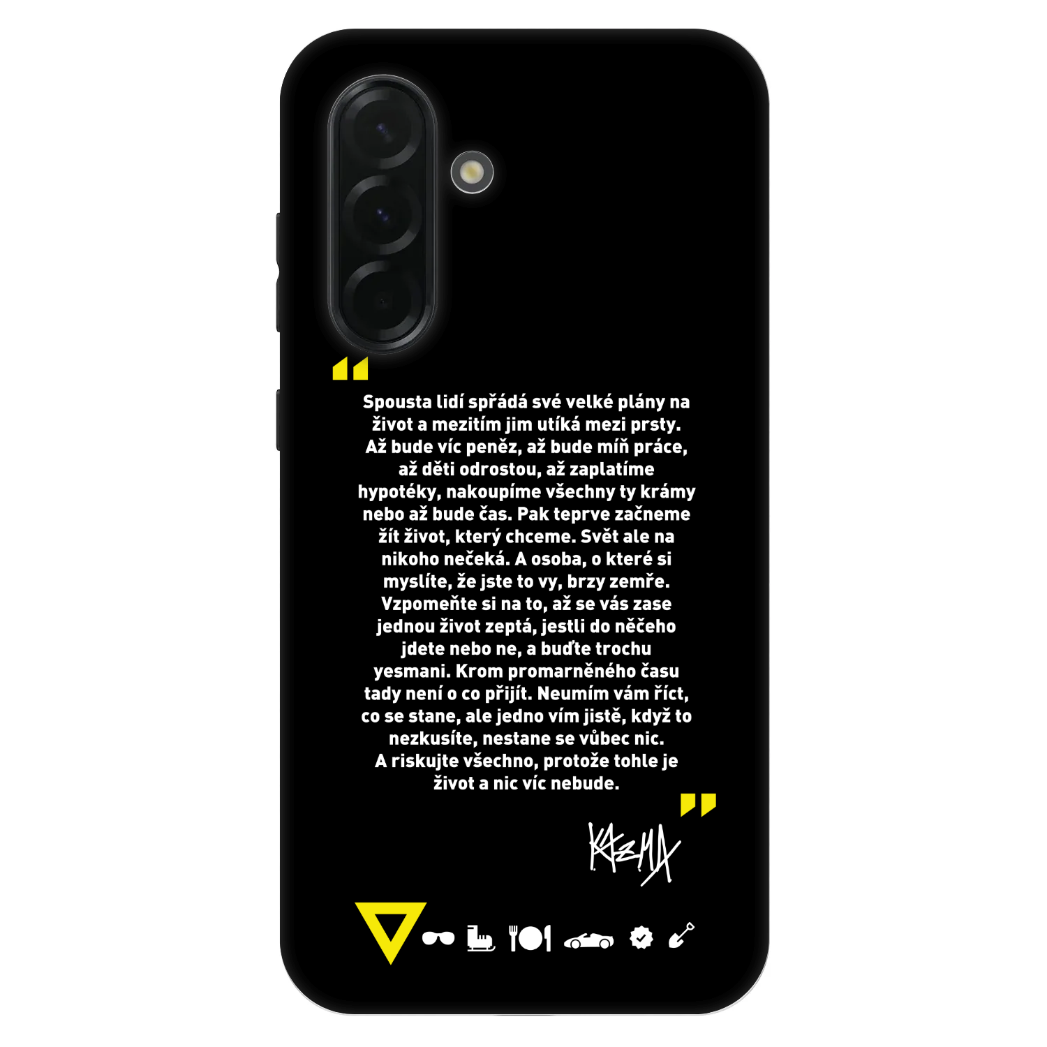 Picasee Fashion Case pro Samsung Galaxy A36 5G - Kazma - BUĎTE TROCHU YESMANI