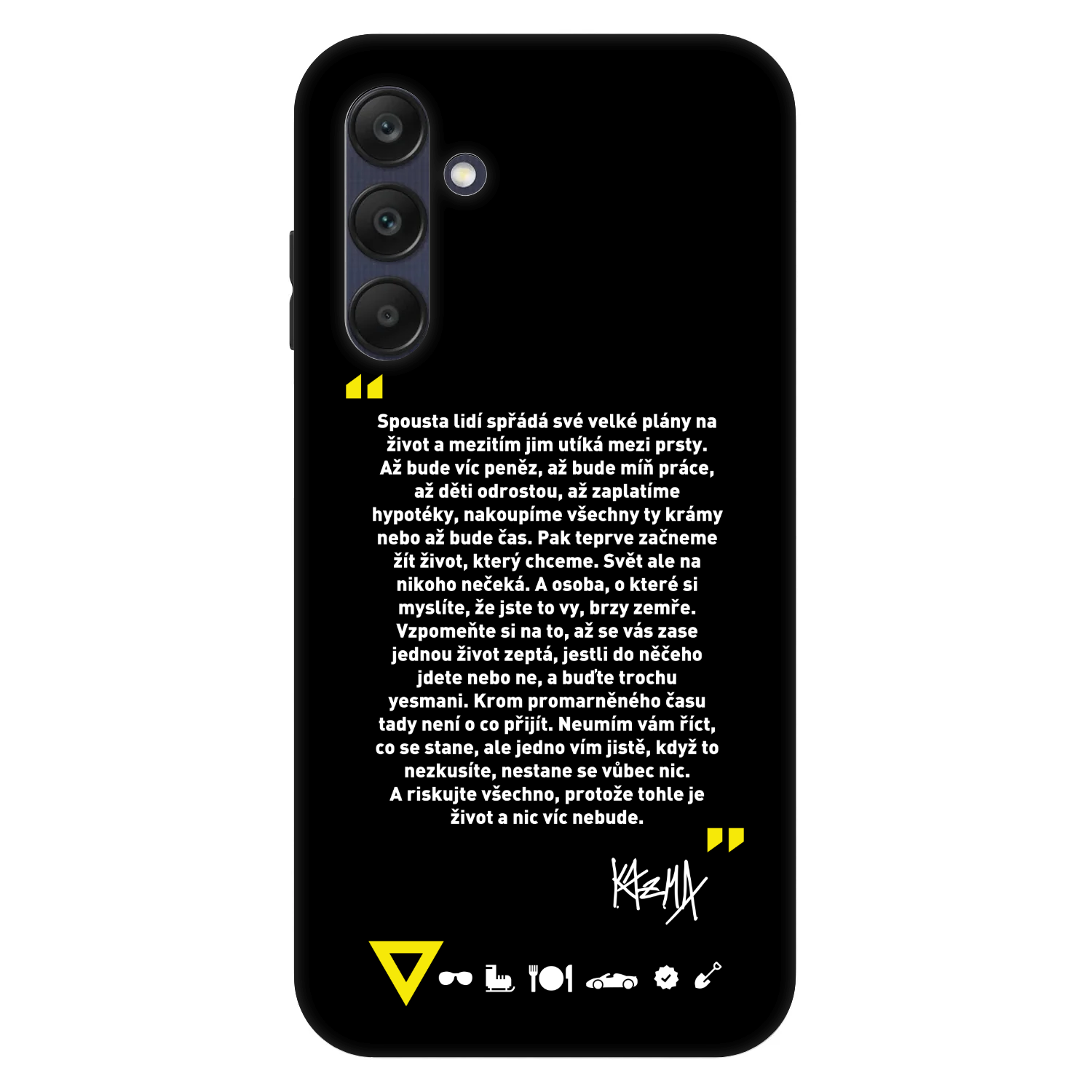 Picasee Fashion Case pro Samsung Galaxy A25 A256B 5G - Kazma - BUĎTE TROCHU YESMANI