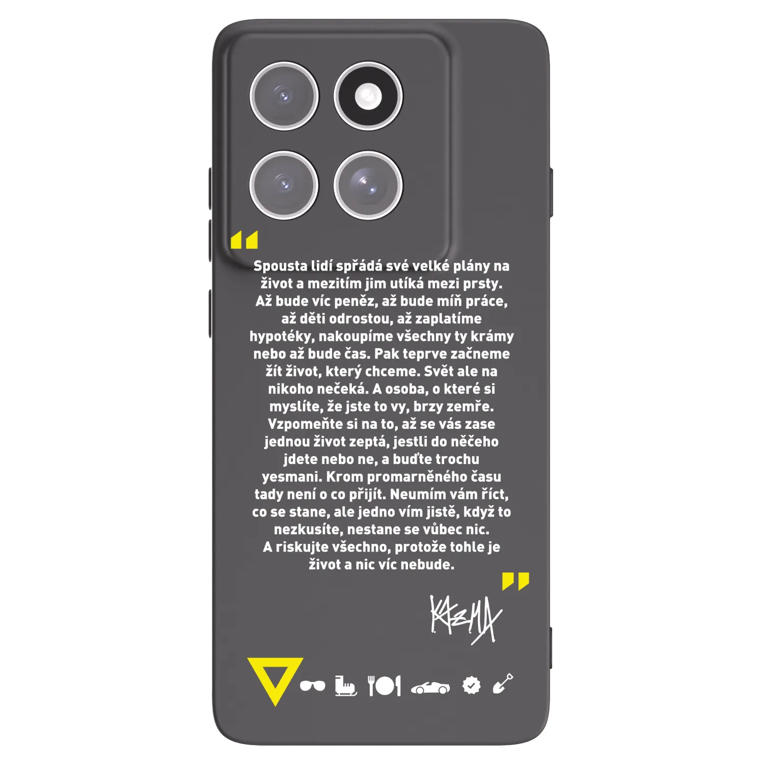 Picasee silikonový černý obal pro Motorola Edge 60 Pro - Kazma - BUĎTE TROCHU YESMANI