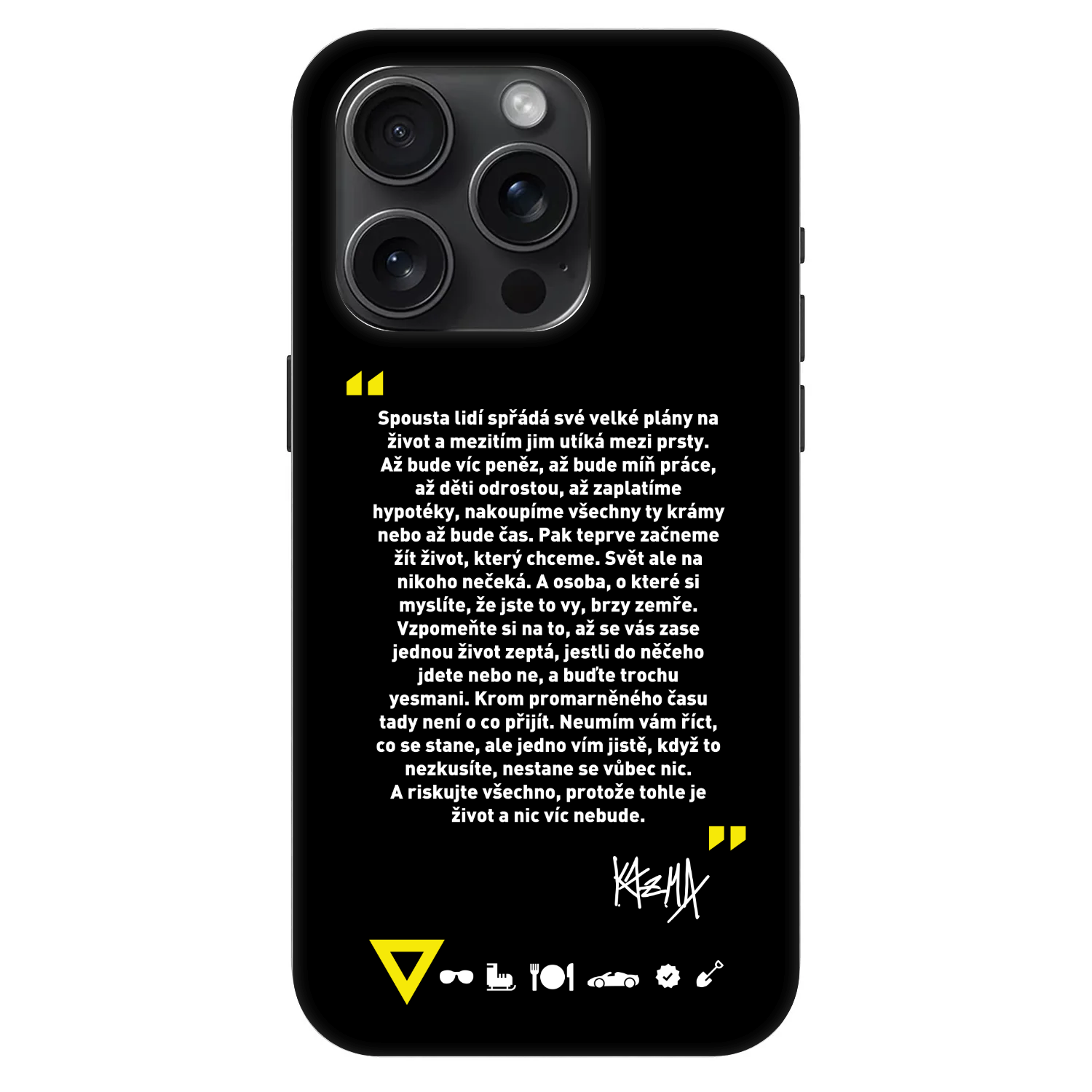 Picasee Fashion Case MagSafe Apple iPhone 15 Pro - Kazma - BUĎTE TROCHU YESMANI