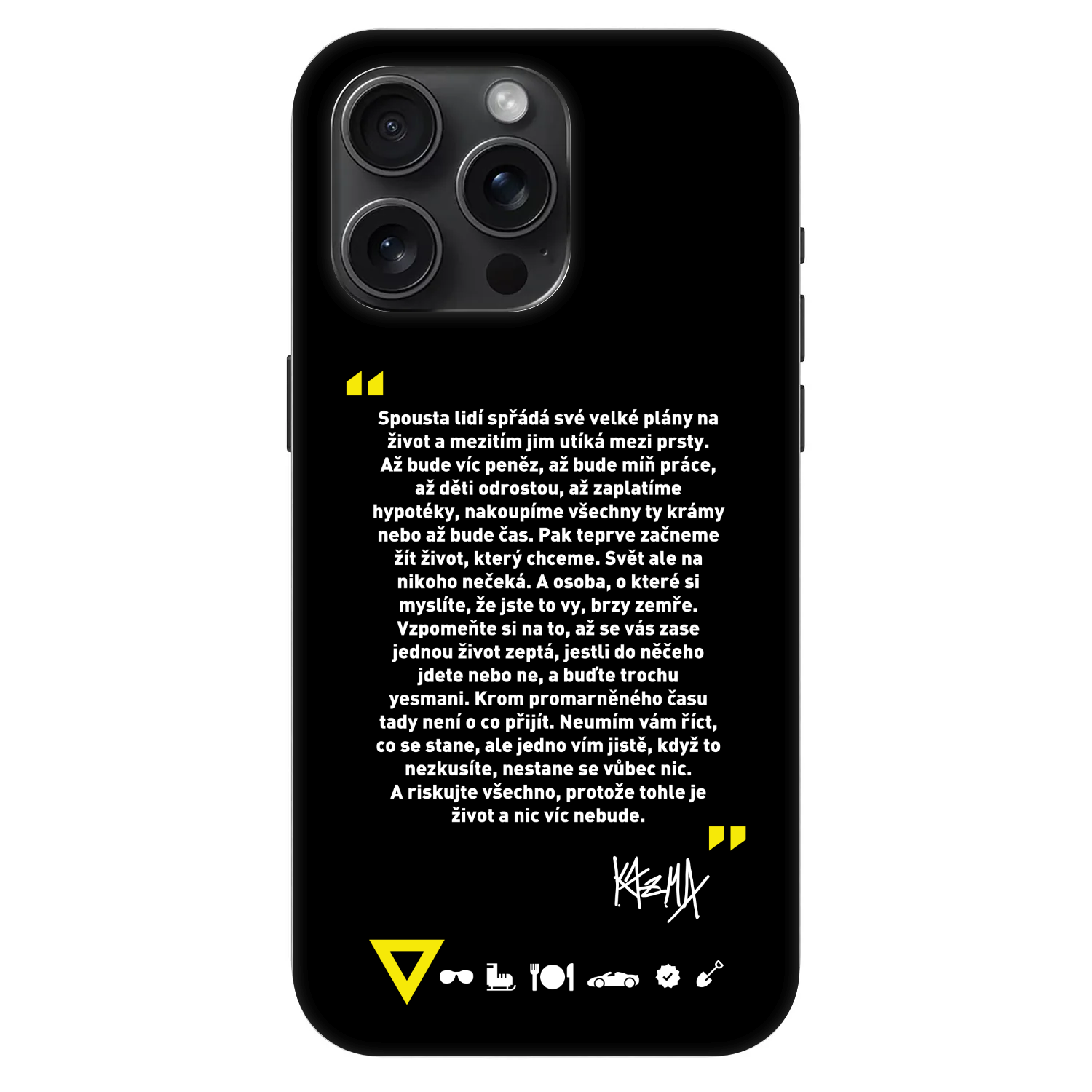 Picasee Fashion Case MagSafe Apple iPhone 15 Pro Max - Kazma - BUĎTE TROCHU YESMANI