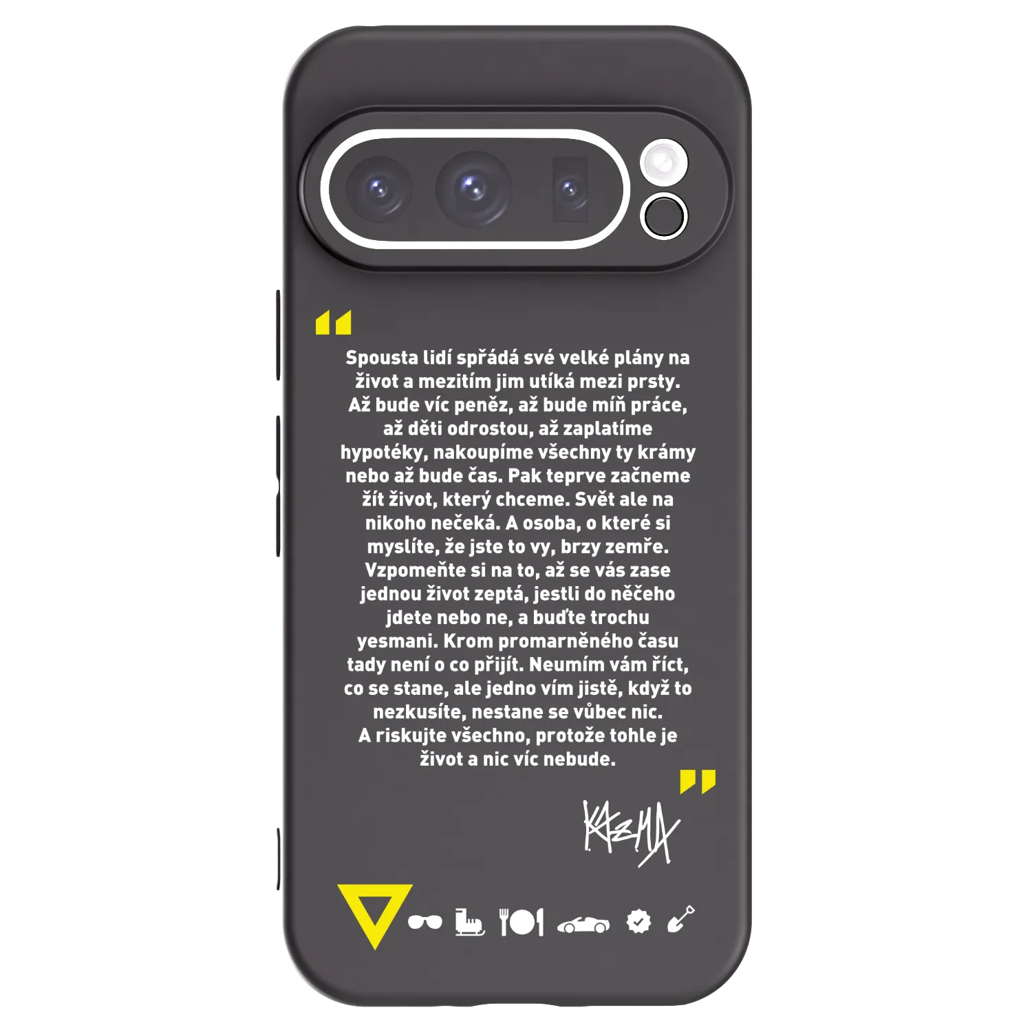Picasee silikonový černý obal pro Google Pixel 9 Pro XL - Kazma - BUĎTE TROCHU YESMANI