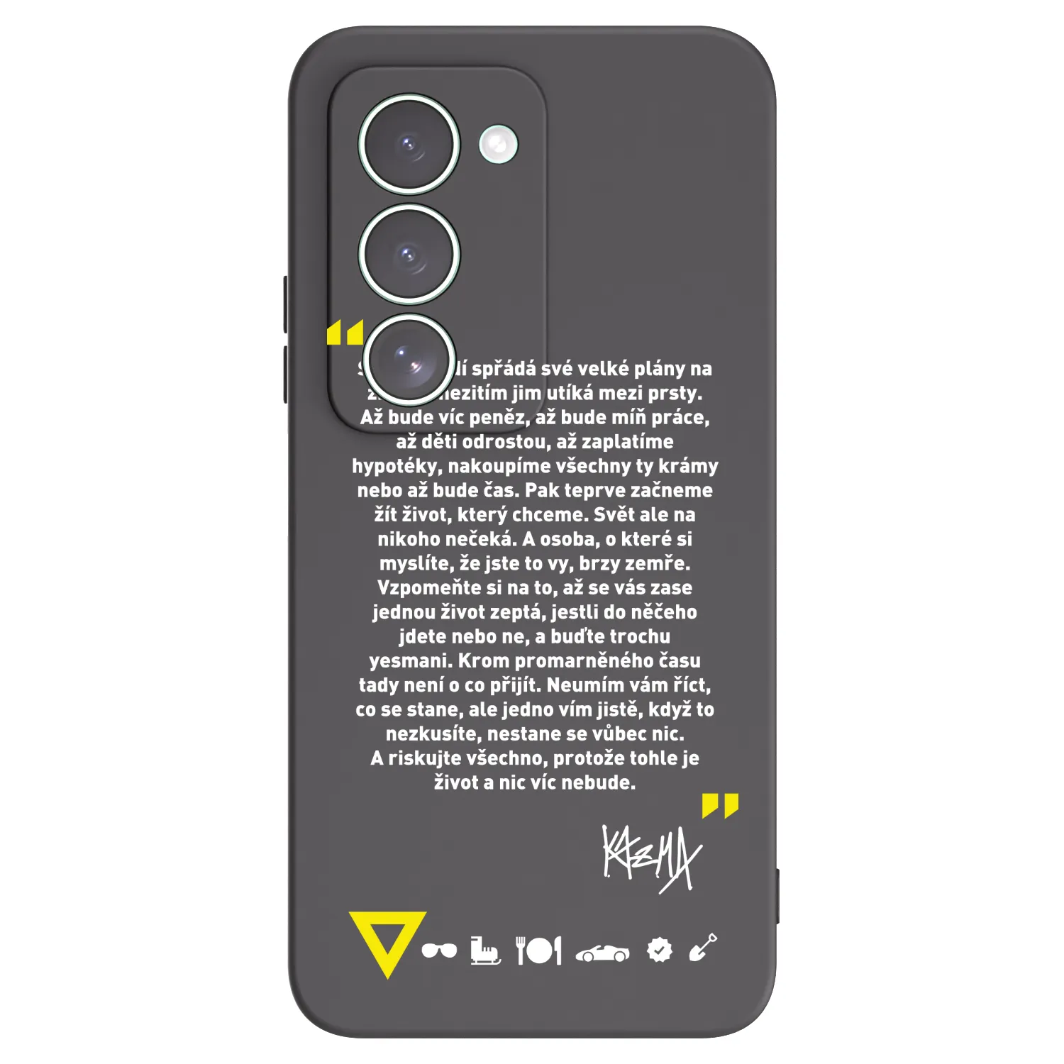 Picasee silikonový černý obal pro Xiaomi Redmi 15 5G - Kazma - BUĎTE TROCHU YESMANI