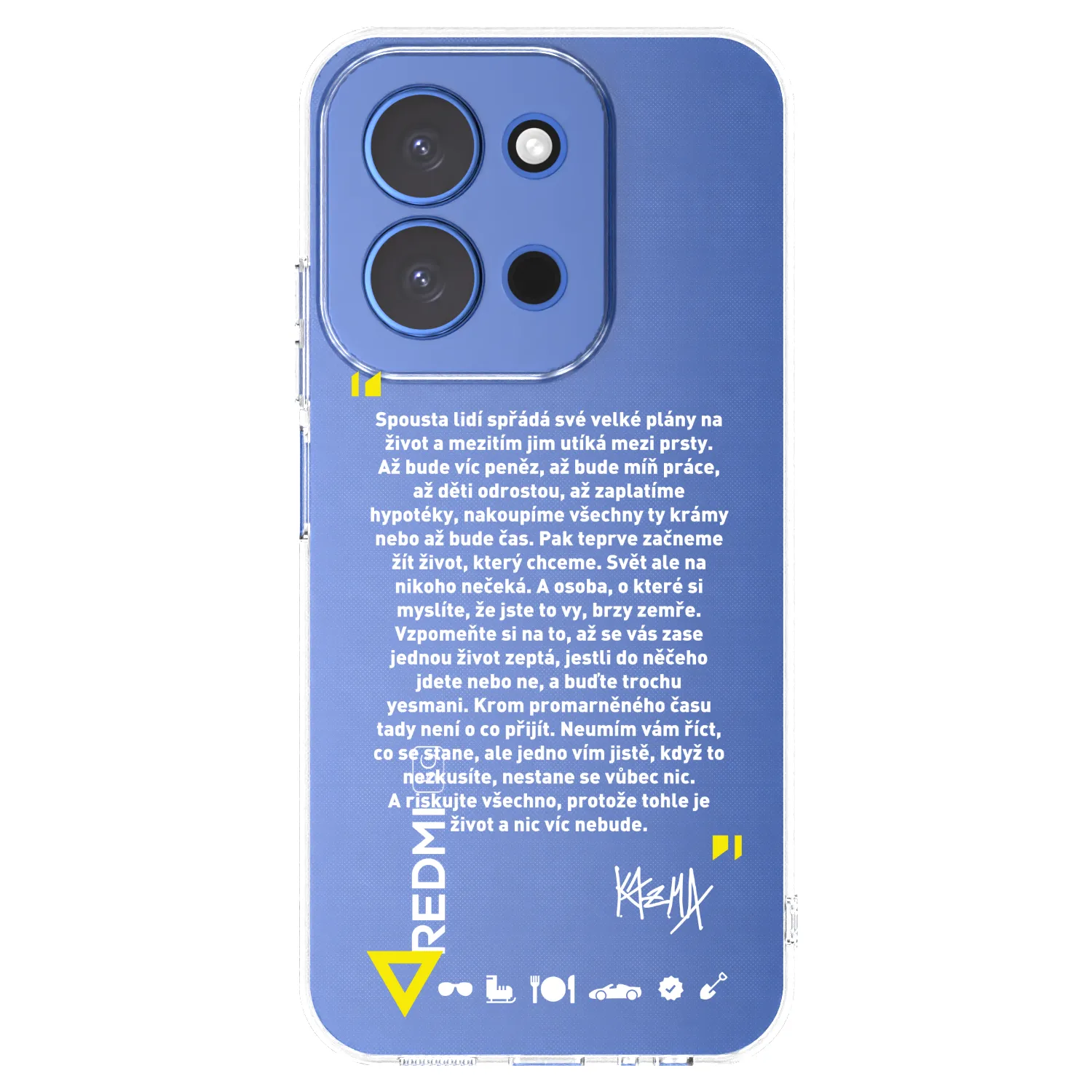Picasee silikonový průhledný obal pro Xiaomi Redmi 15C 4G - Kazma - BUĎTE TROCHU YESMANI