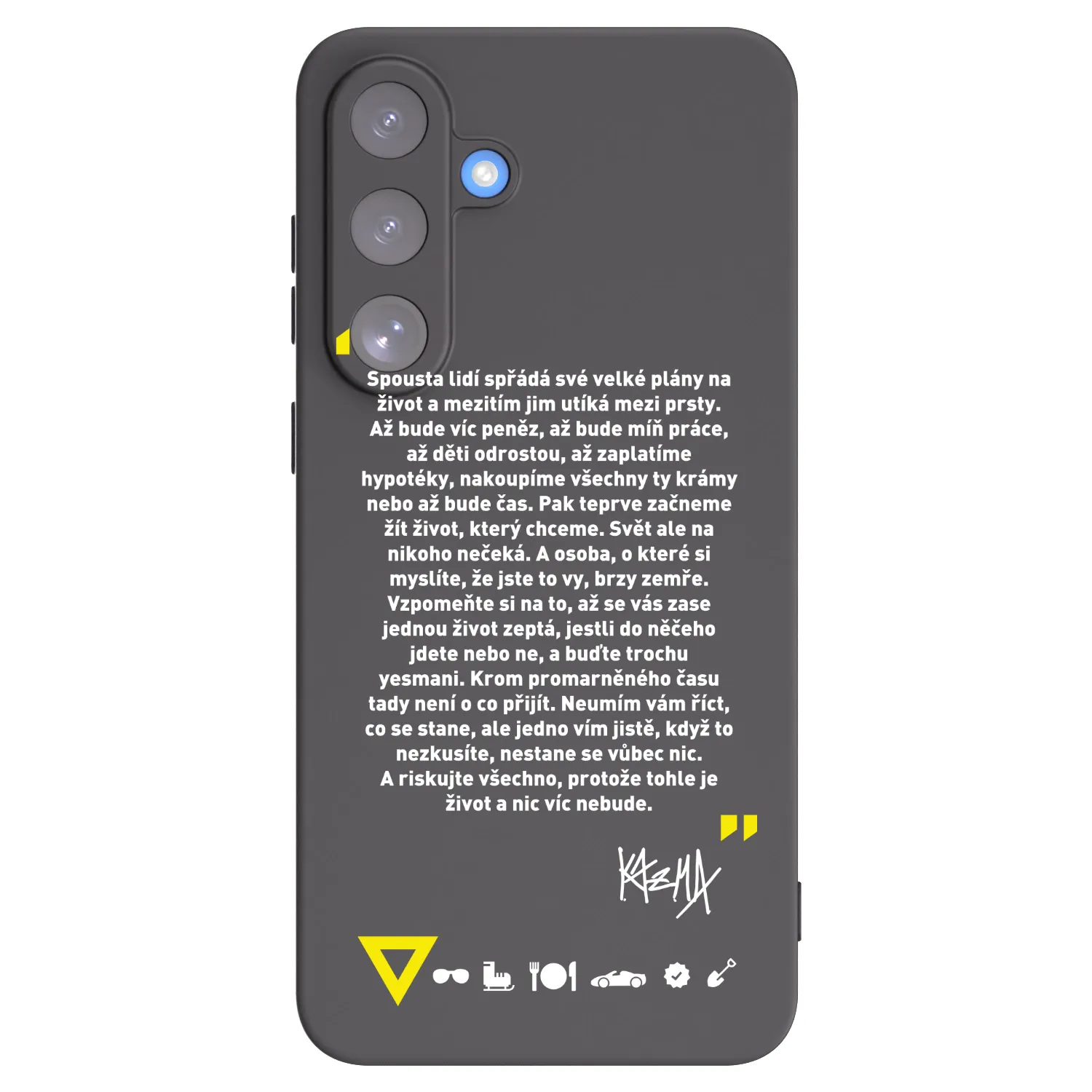 Picasee silikonový černý obal pro Samsung Galaxy S25 FE 5G - Kazma - BUĎTE TROCHU YESMANI