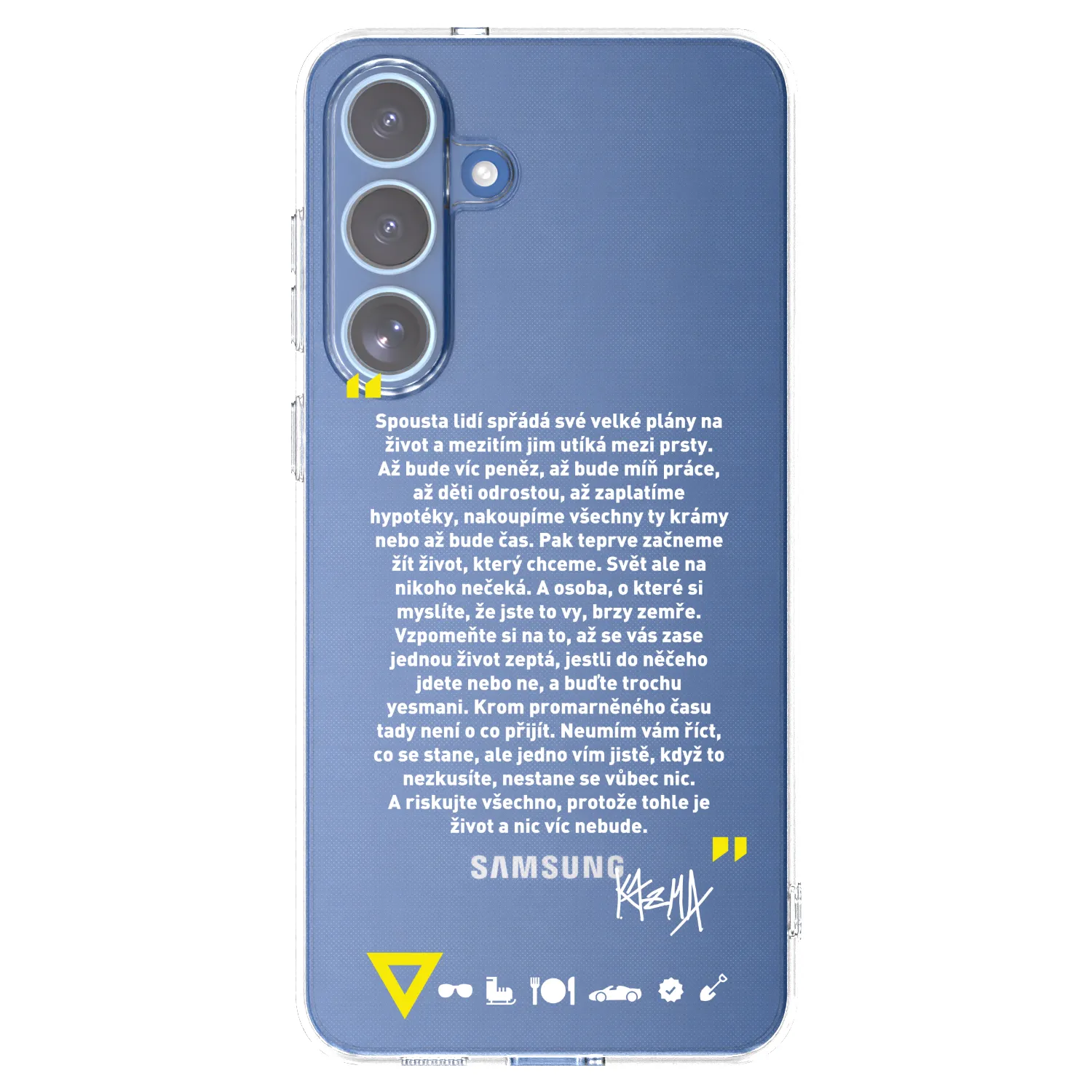 Picasee silikonový průhledný obal pro Samsung Galaxy S25 FE 5G - Kazma - BUĎTE TROCHU YESMANI