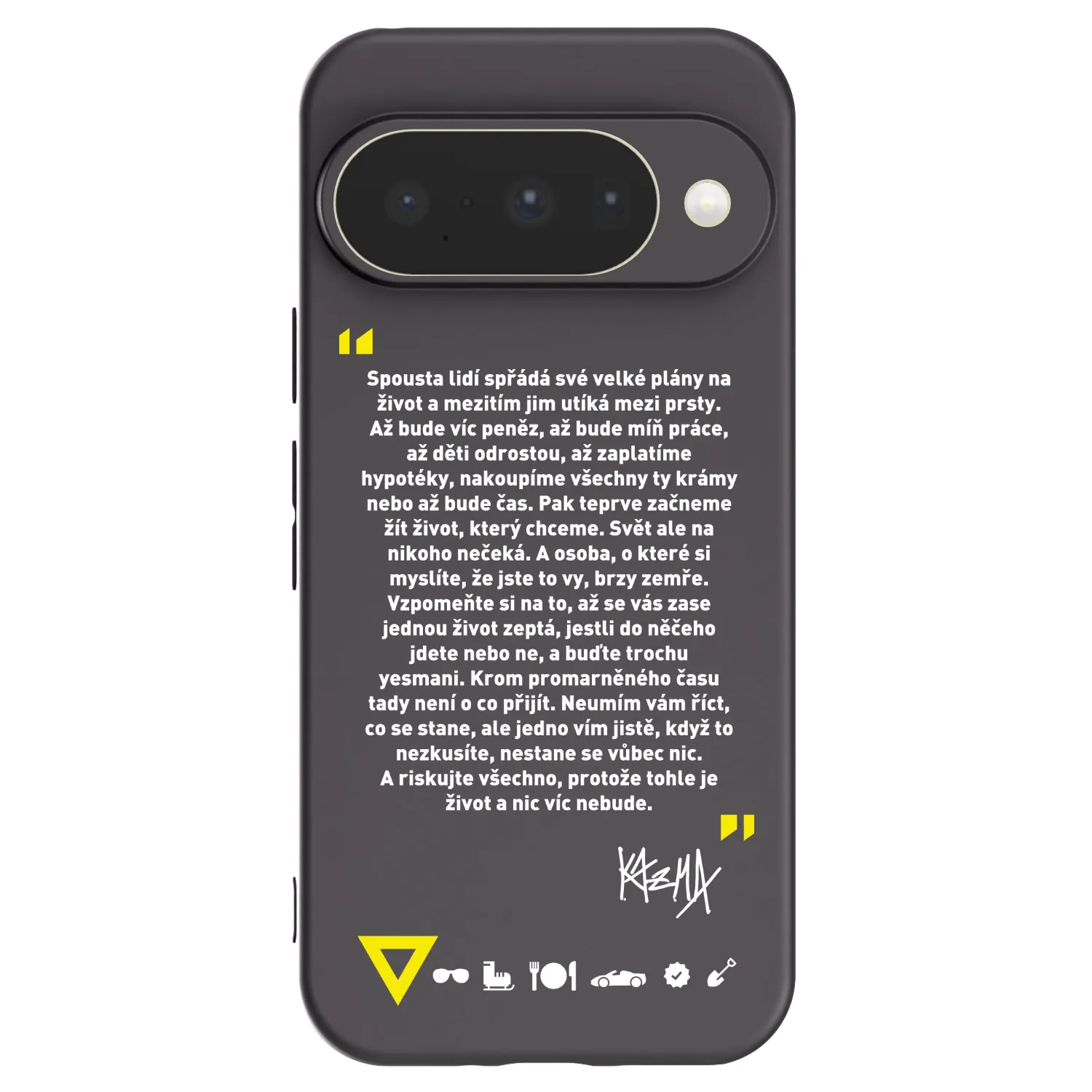 Picasee silikonový černý obal pro Google Pixel 10 - Kazma - BUĎTE TROCHU YESMANI