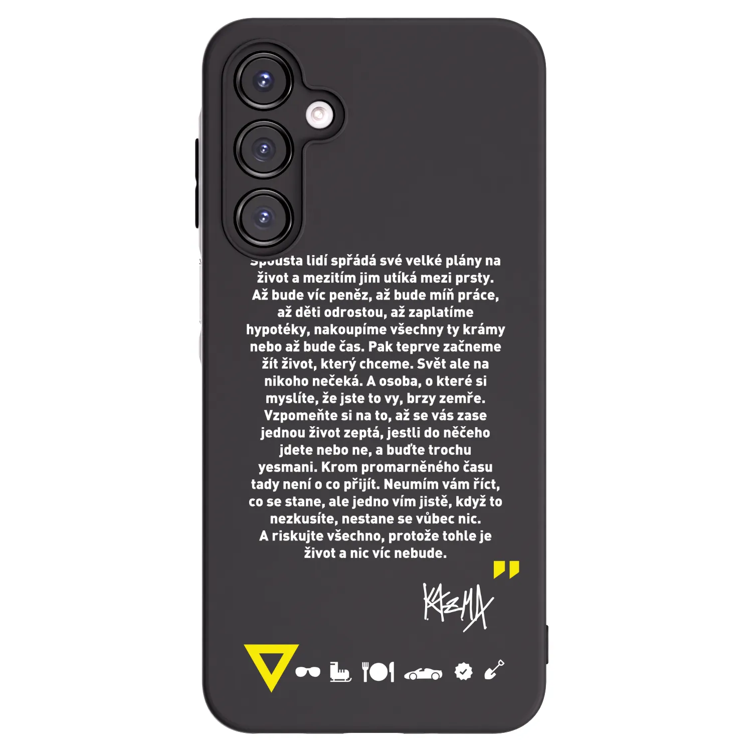 Picasee silikonový černý obal pro Samsung Galaxy A16 4G - Kazma - BUĎTE TROCHU YESMANI