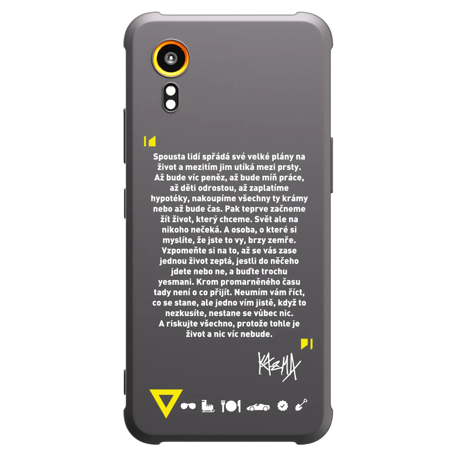 Picasee silikonový černý obal pro Samsung Galaxy Xcover 7 - Kazma - BUĎTE TROCHU YESMANI