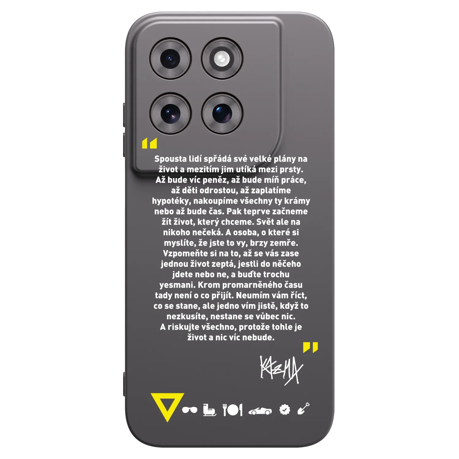 Picasee silikonový černý obal pro Motorola Moto G77 - Kazma - BUĎTE TROCHU YESMANI