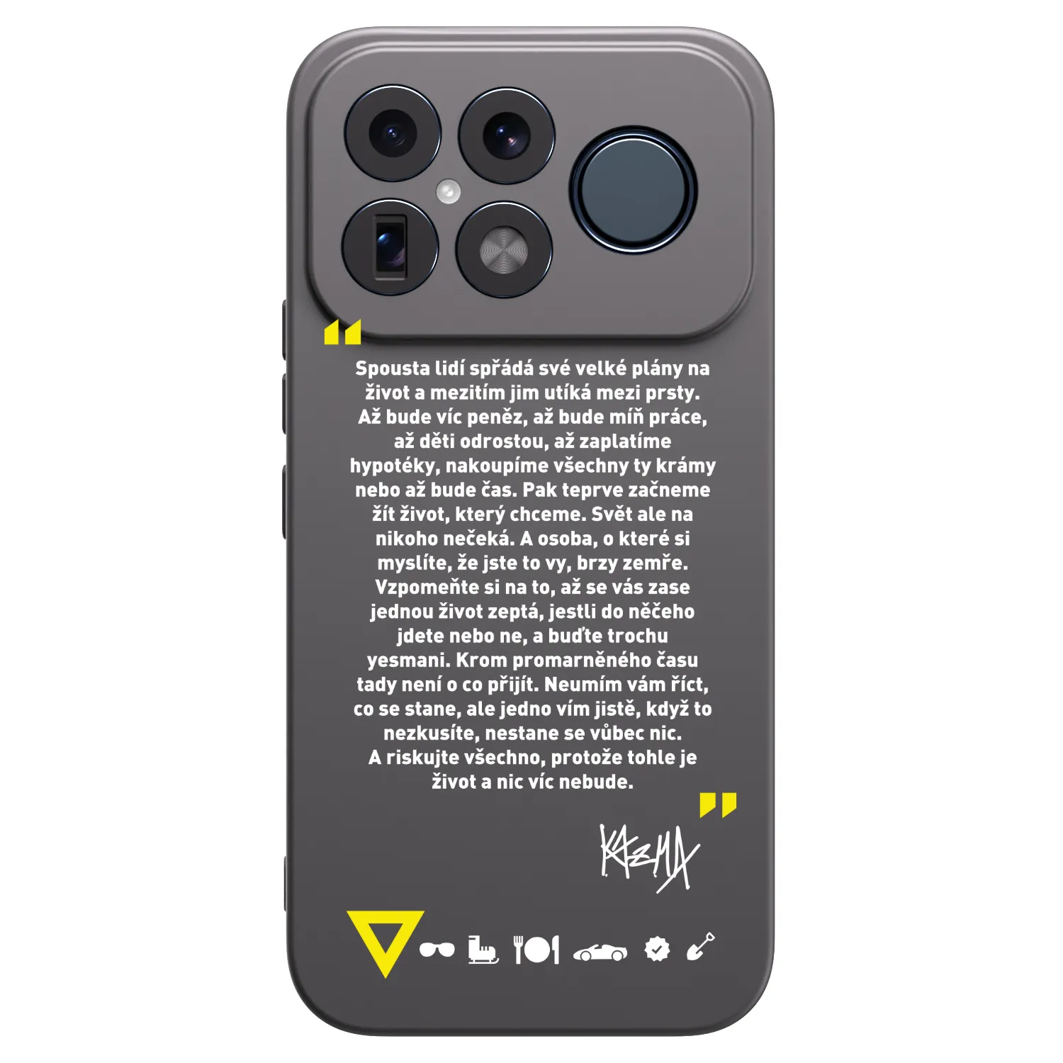 Picasee silikonový černý obal pro Xiaomi Poco F8 Ultra - Kazma - BUĎTE TROCHU YESMANI