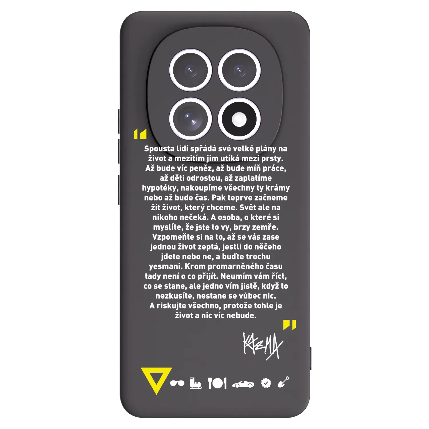 Picasee silikonový černý obal pro Xiaomi Redmi Note 15 5G - Kazma - BUĎTE TROCHU YESMANI