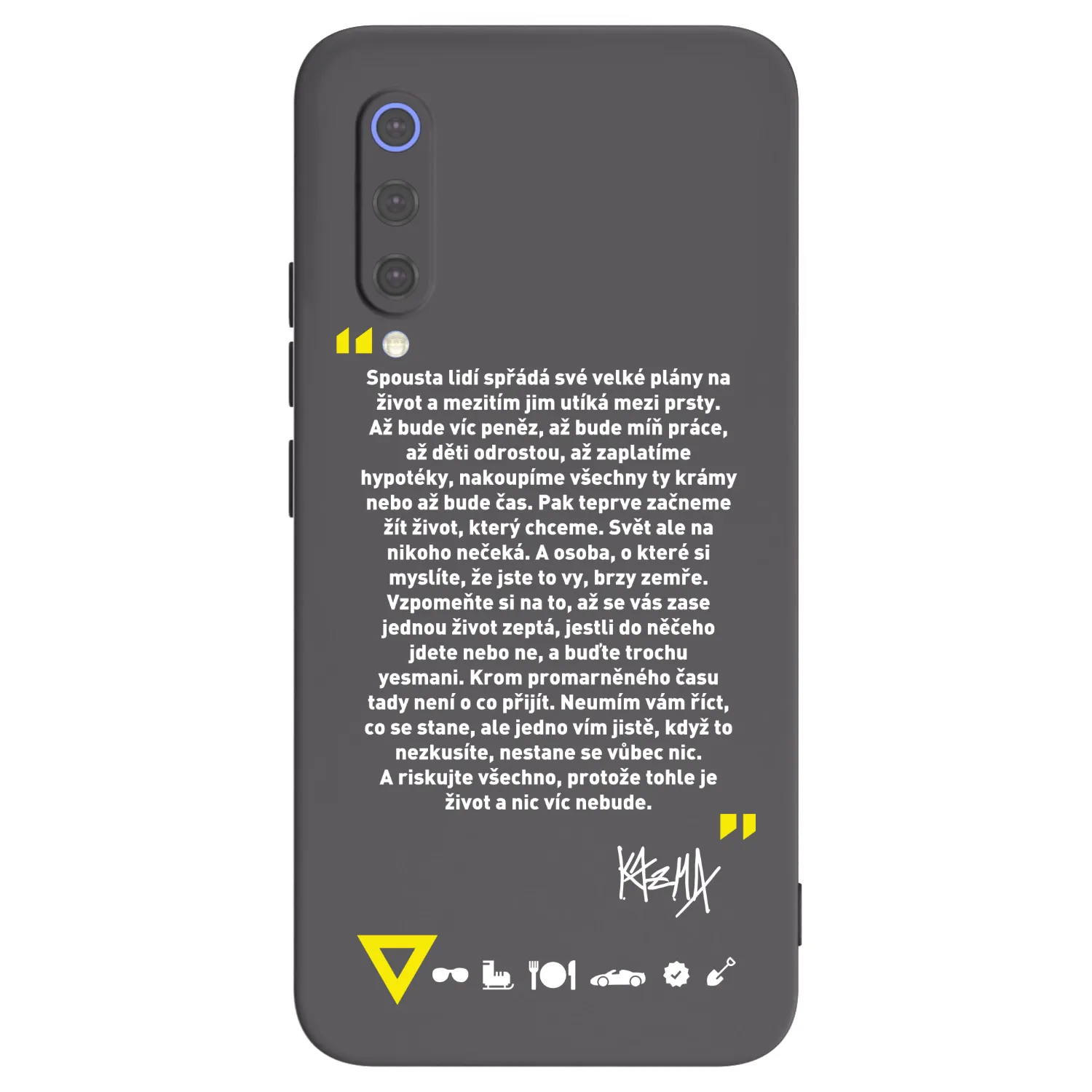 Picasee silikonový černý obal pro Xiaomi Mi 9 SE - Kazma - BUĎTE TROCHU YESMANI