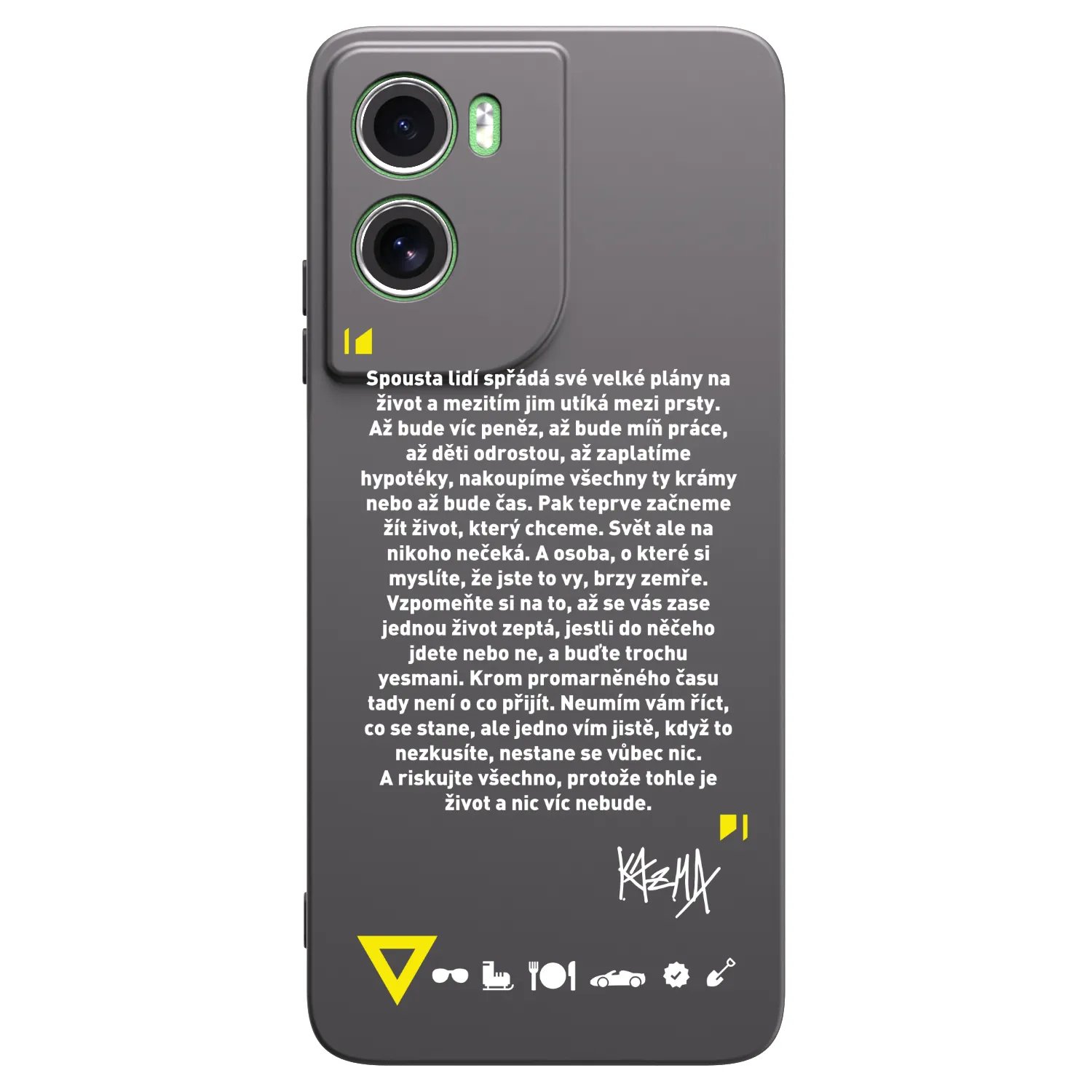 Picasee silikonový černý obal pro Motorola Moto G06 - Kazma - BUĎTE TROCHU YESMANI