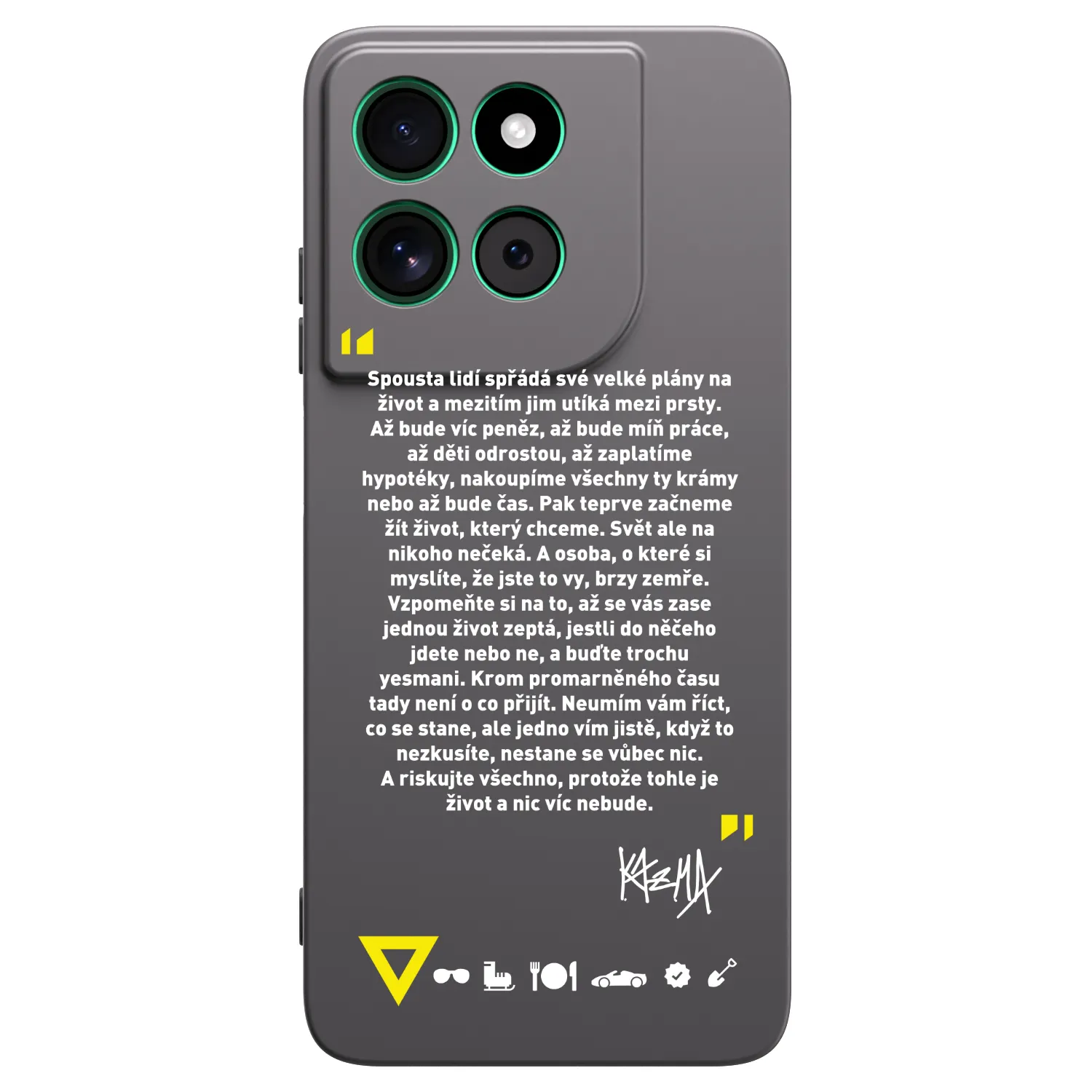 Picasee silikonový černý obal pro Motorola Moto G57 Power - Kazma - BUĎTE TROCHU YESMANI