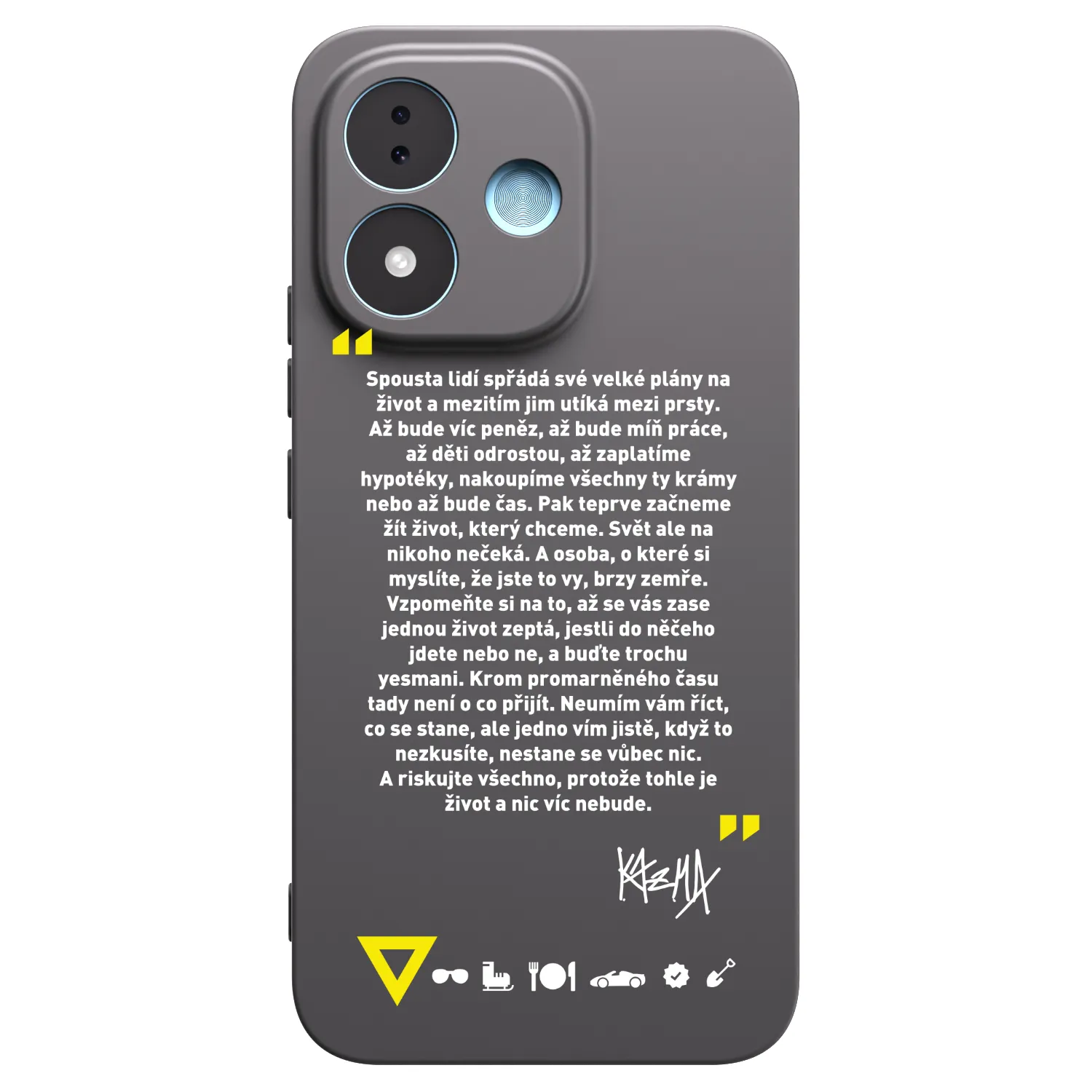 Picasee silikonový černý obal pro Xiaomi Redmi Note 17 5G - Kazma - BUĎTE TROCHU YESMANI