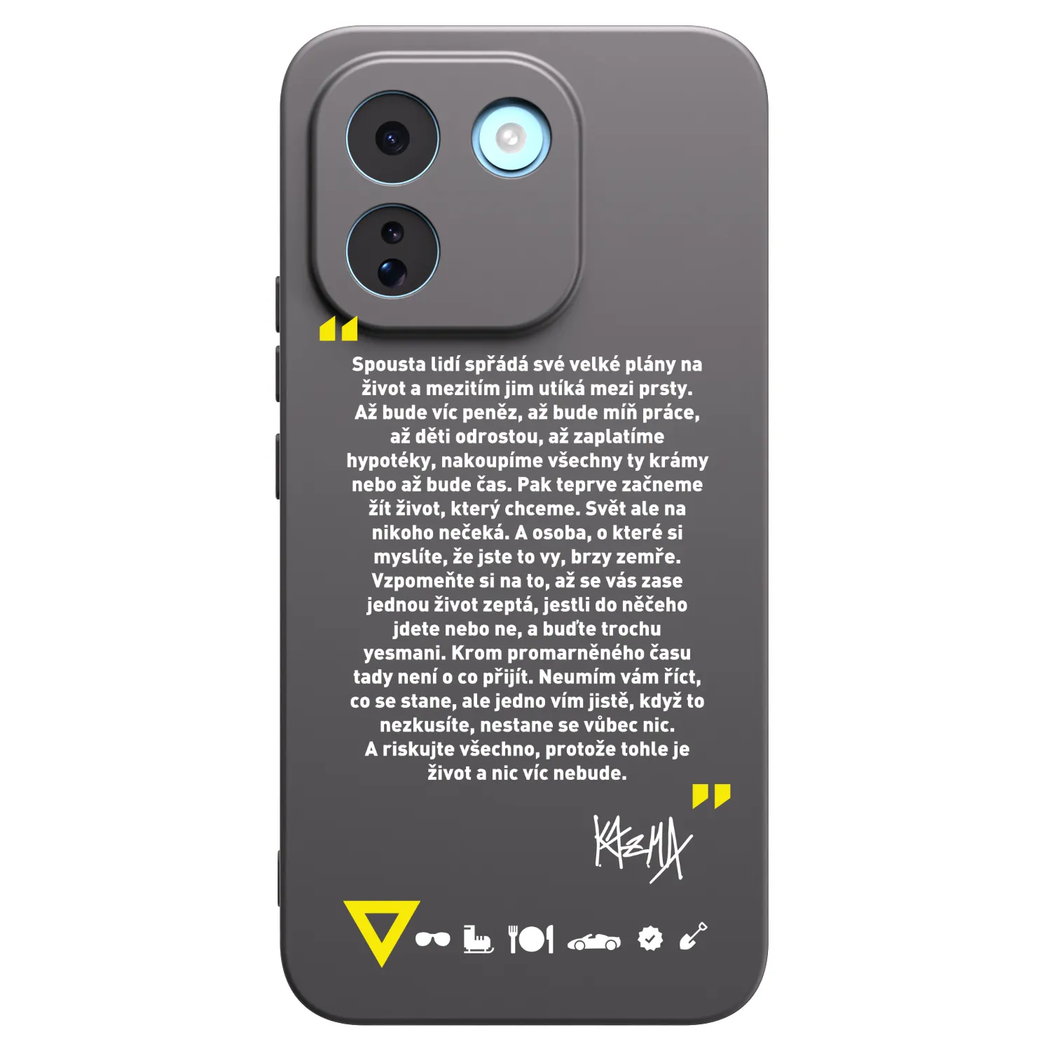 Picasee silikonový černý obal pro Xiaomi Redmi Note 17 Pro MAX 5G - Kazma - BUĎTE TROCHU YESMANI