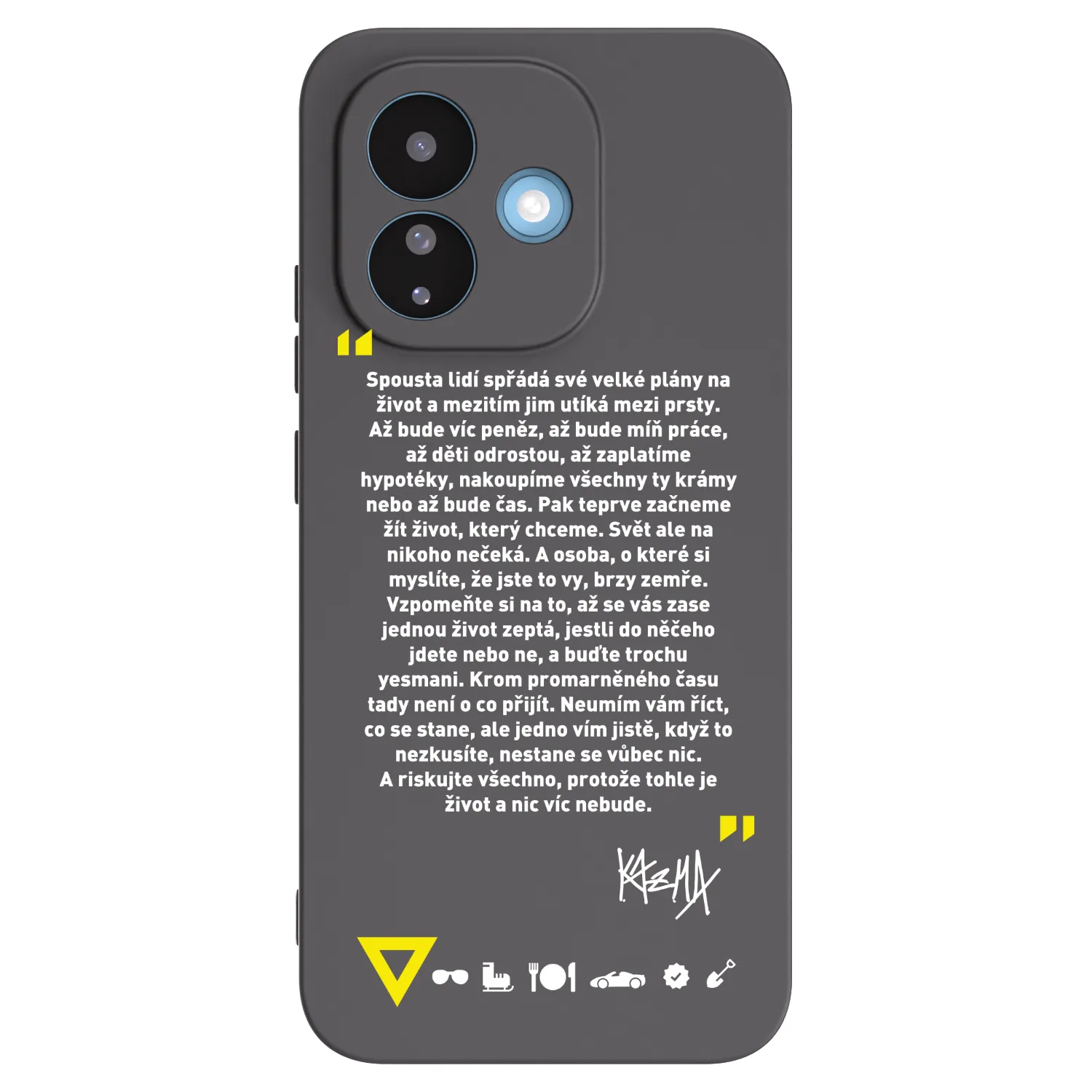 Picasee silikonový černý obal pro Xiaomi Redmi Note 17 Pro 5G - Kazma - BUĎTE TROCHU YESMANI