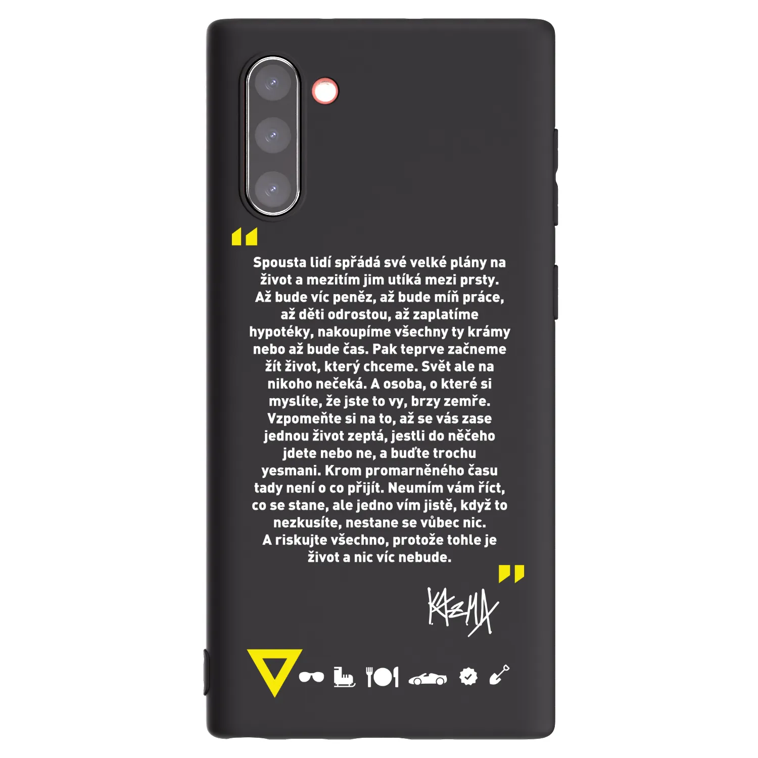 Picasee silikonový černý obal pro Samsung Galaxy Note 10 N970F - Kazma - BUĎTE TROCHU YESMANI
