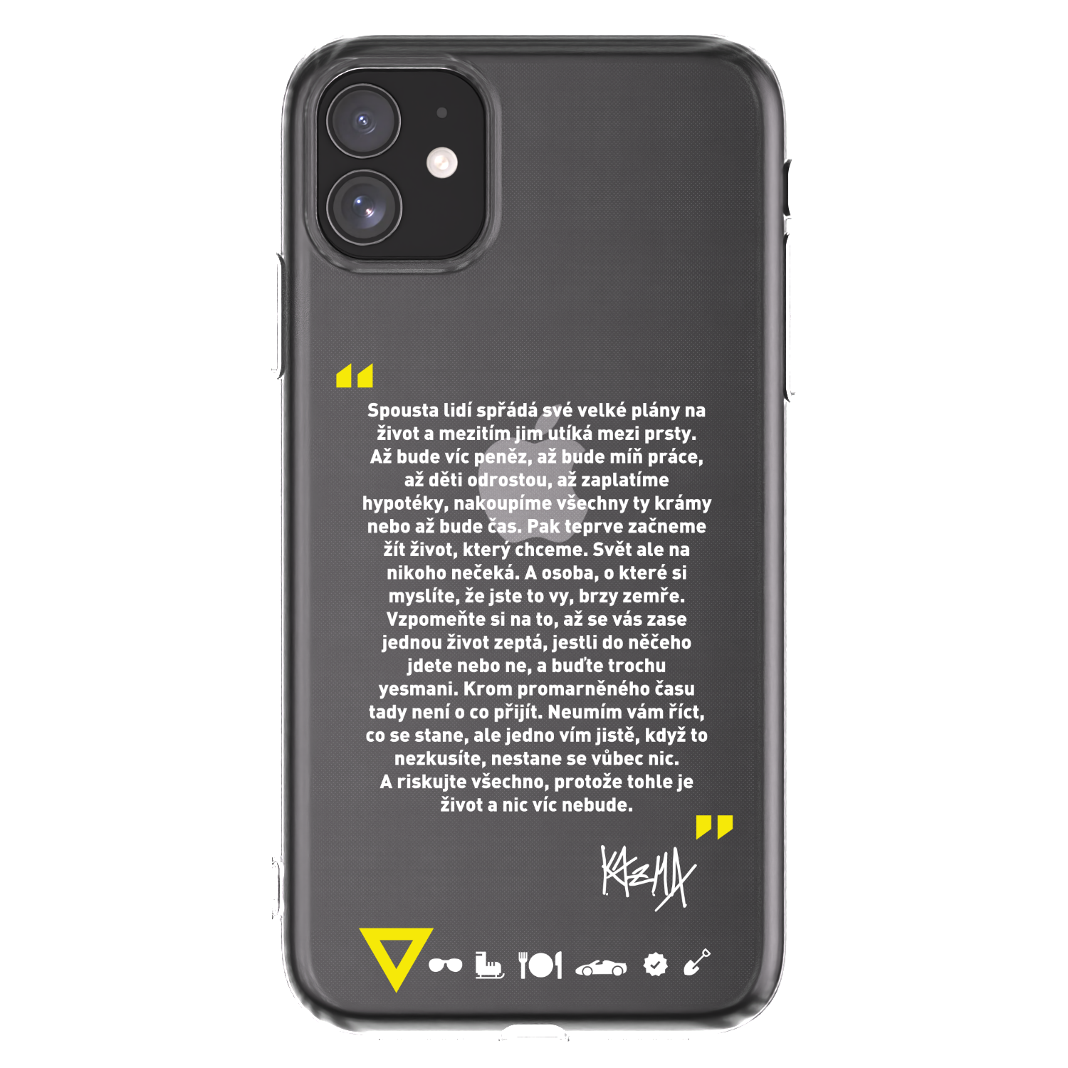 Picasee silikonový průhledný obal pro Apple iPhone 11 - Kazma - BUĎTE TROCHU YESMANI