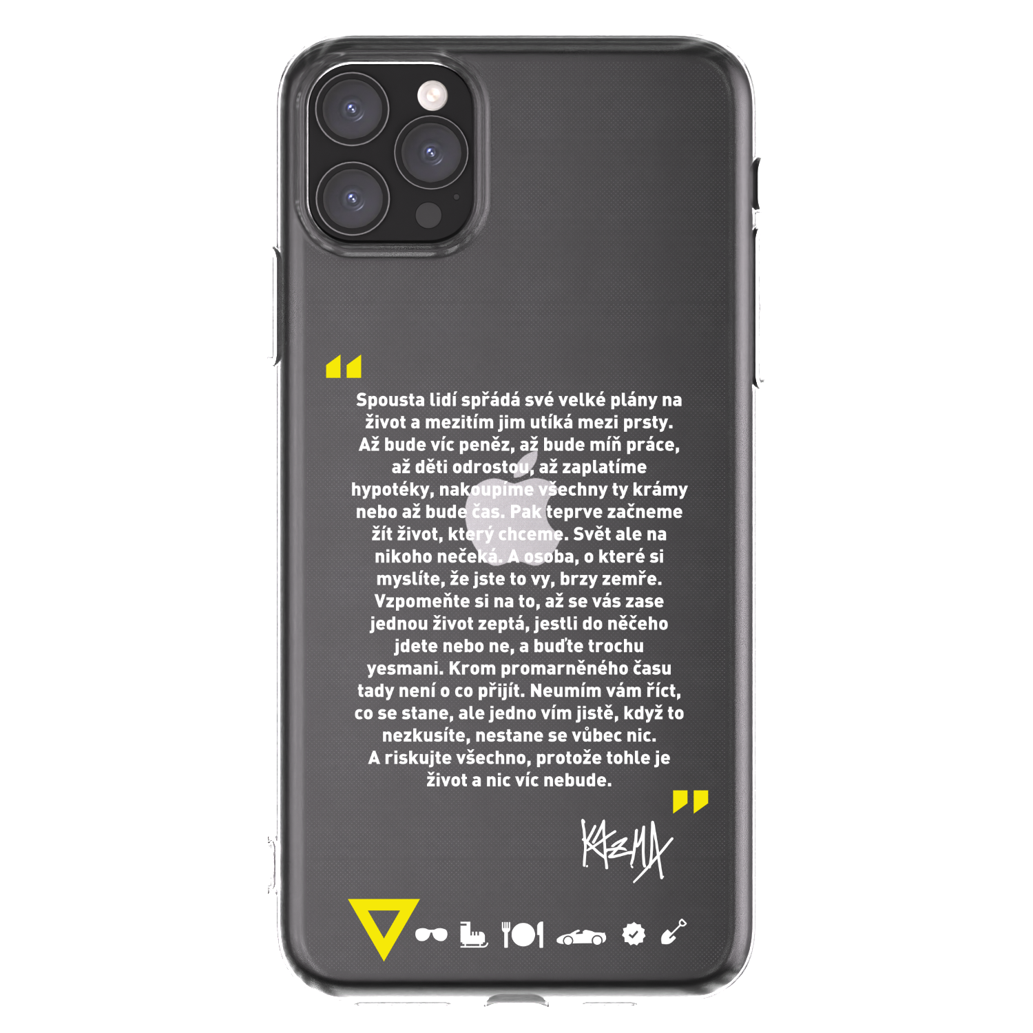 Picasee silikonový průhledný obal pro Apple iPhone 11 Pro Max - Kazma - BUĎTE TROCHU YESMANI